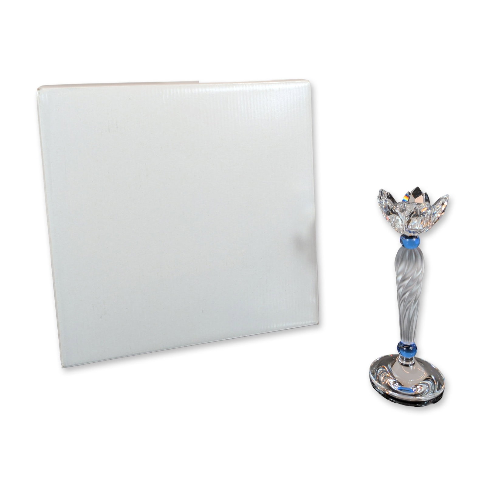 Swarovski Crystal Blue Flower Candleholder (1 of 5)