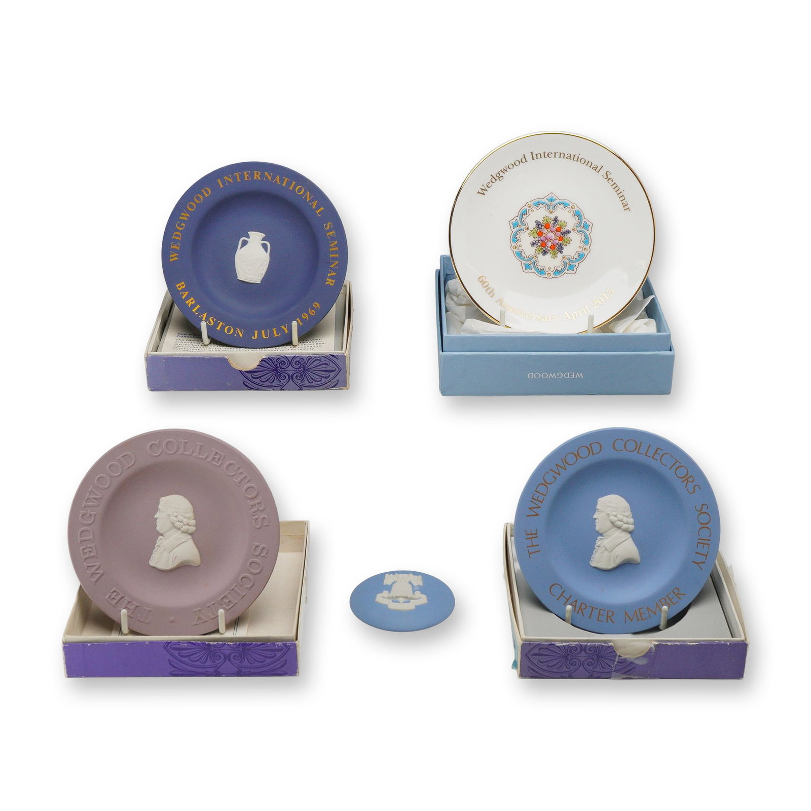 5pc Collection of Wedgwood Jasperware and Bone China Collector Plates and Plaque (1 of 3)