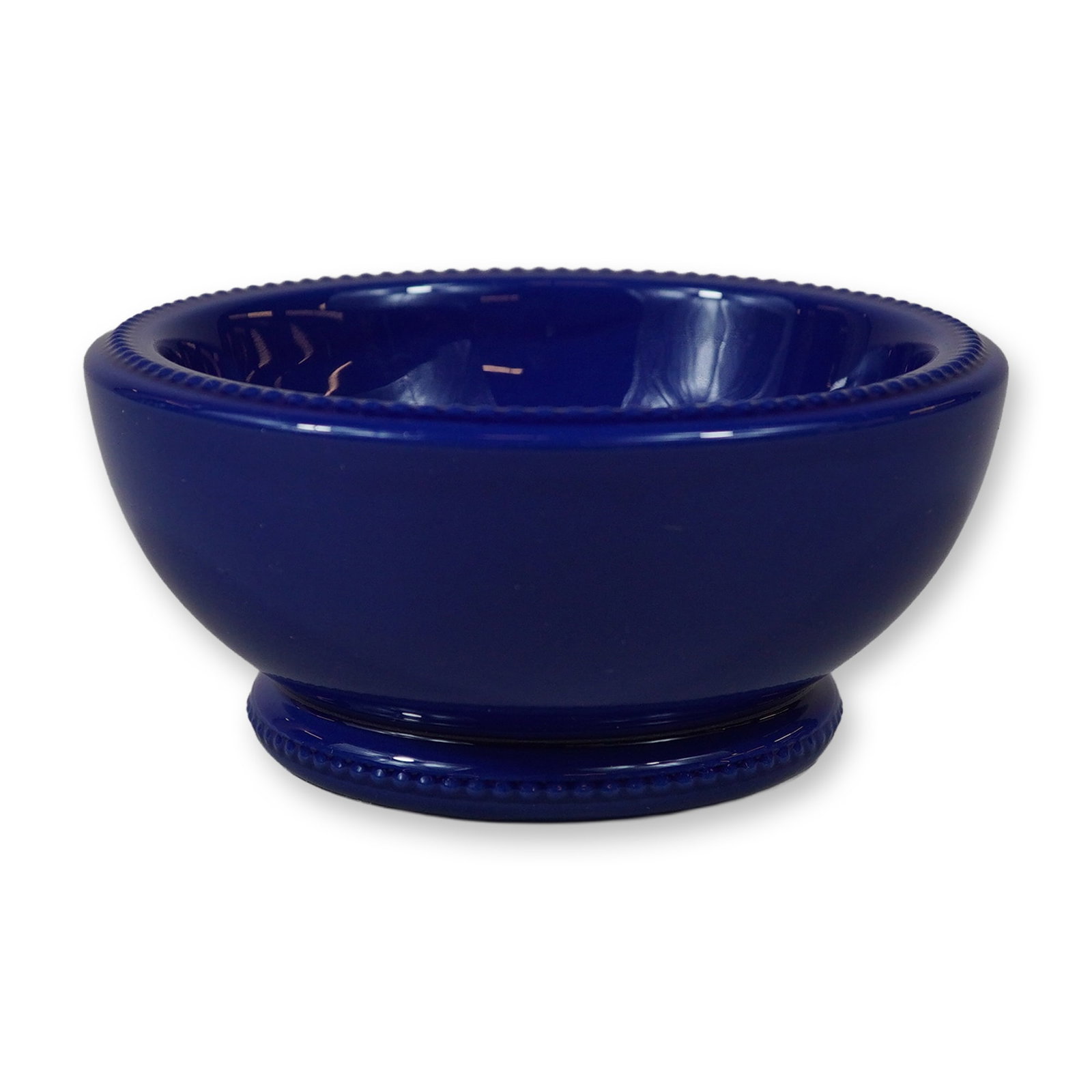 Wedgwood Cobalt Blue Glazed Stoneware Footed Bowl with Beaded Trim (1 of 3)