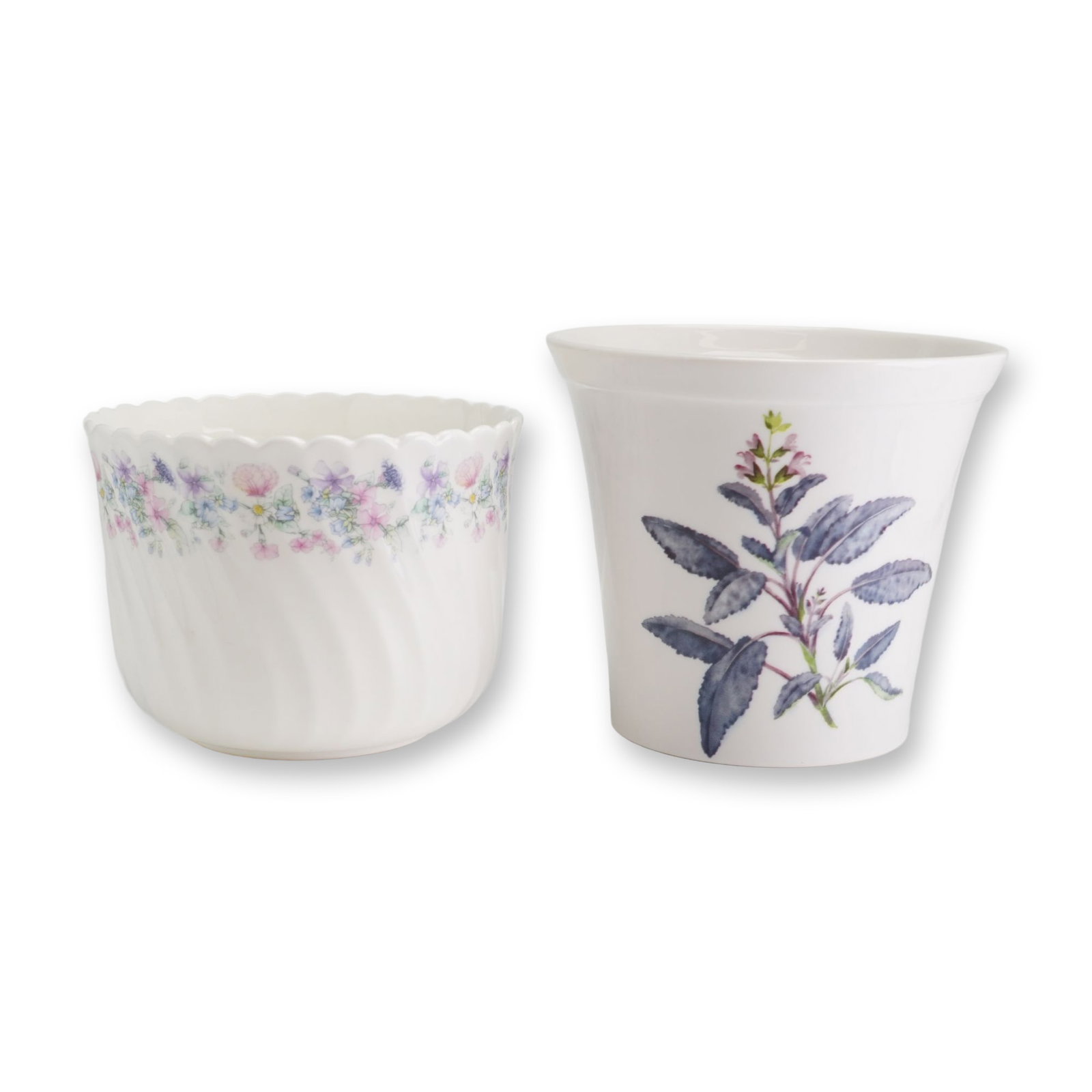 2pc Wedgwood Angela and Chelsea Garden Cachepots (1 of 3)