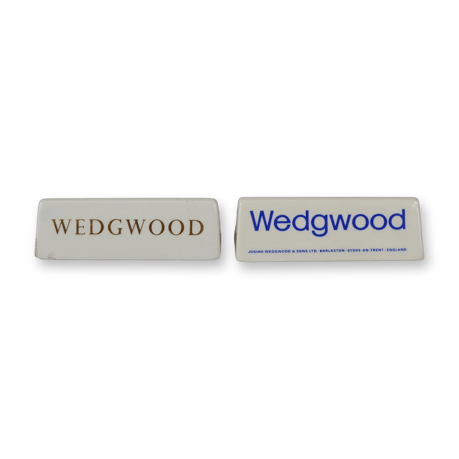 Two Josiah Wedgwood & Sons Ceramic Small Dealer Display Signs (1 of 3)