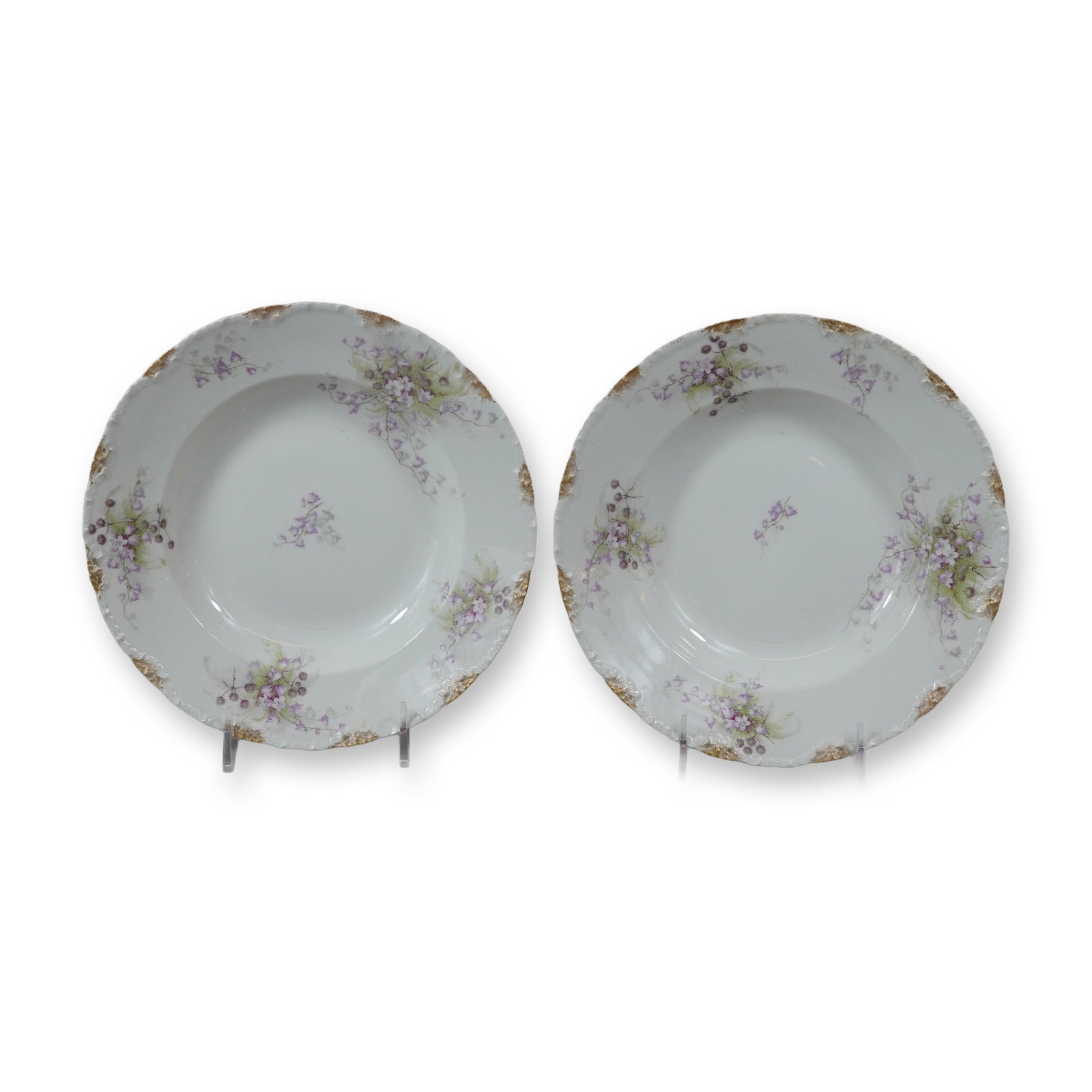 A Pair of Theodore Haviland Limoges Porcelain Soup Bowls in Schleiger Pattern (1 of 4)