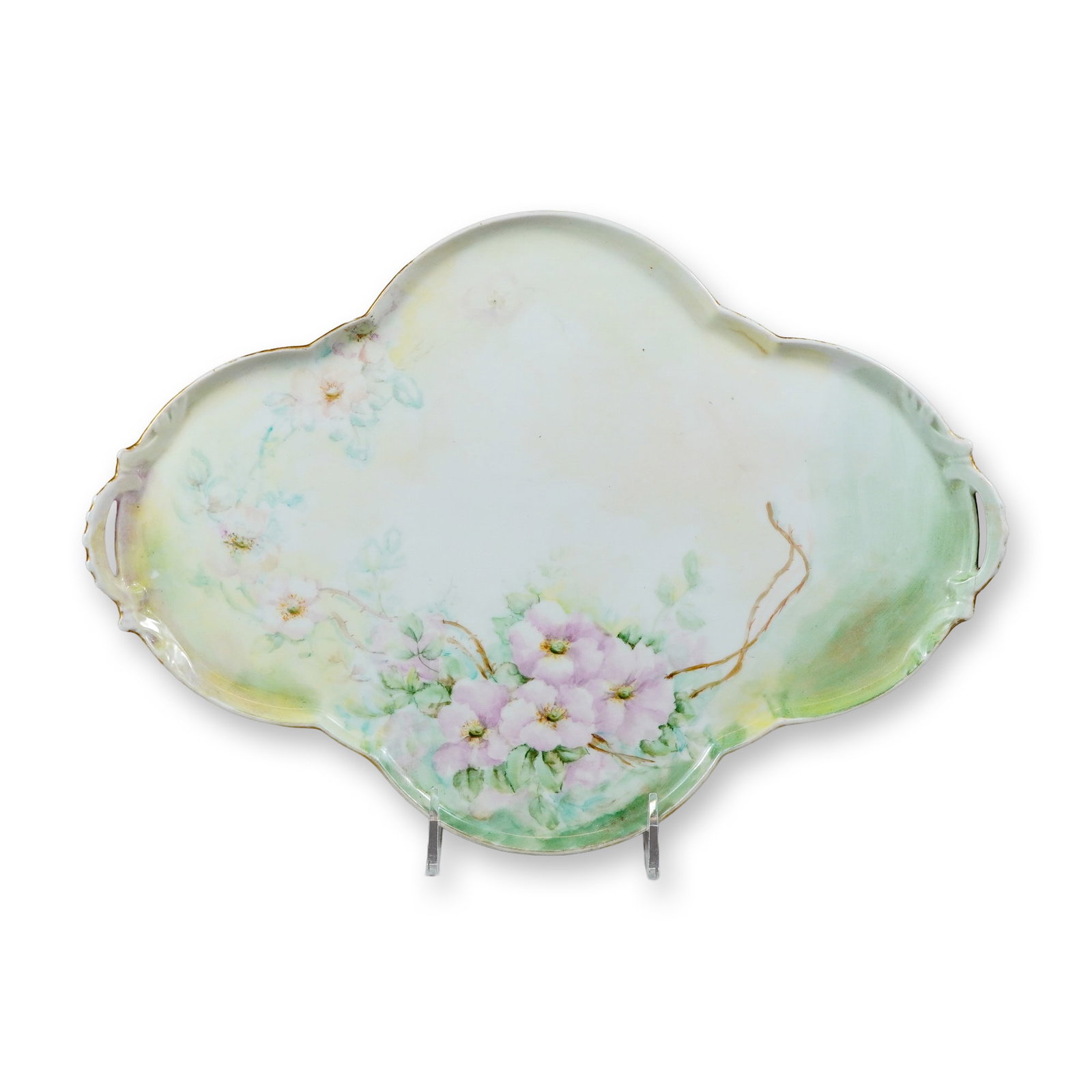 Vintage Hand-Painted Floral Porcelain Dresser Vanity Tray (1 of 3)