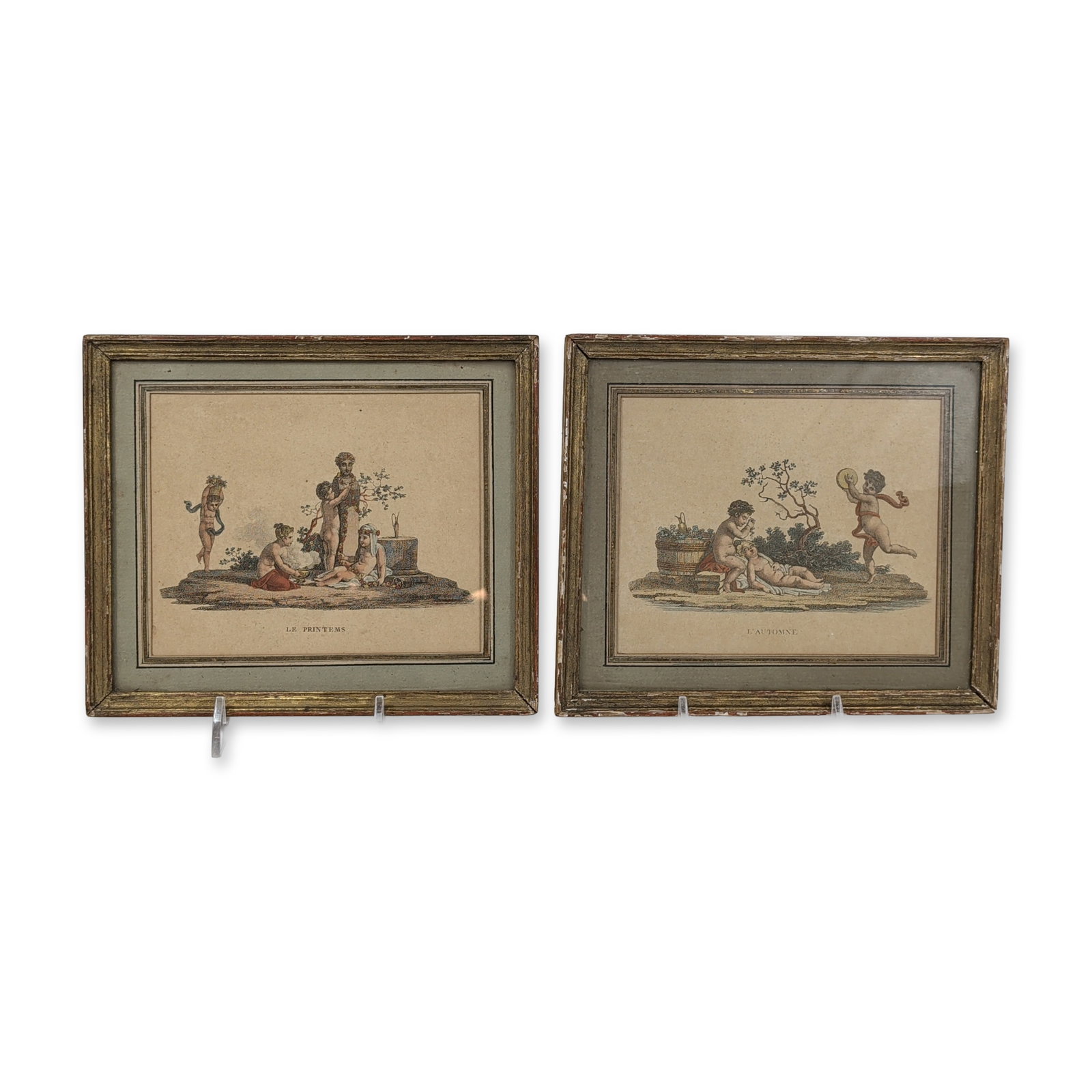 Pair of French Stipple Engravings Gilles Demarteau (1 of 6)