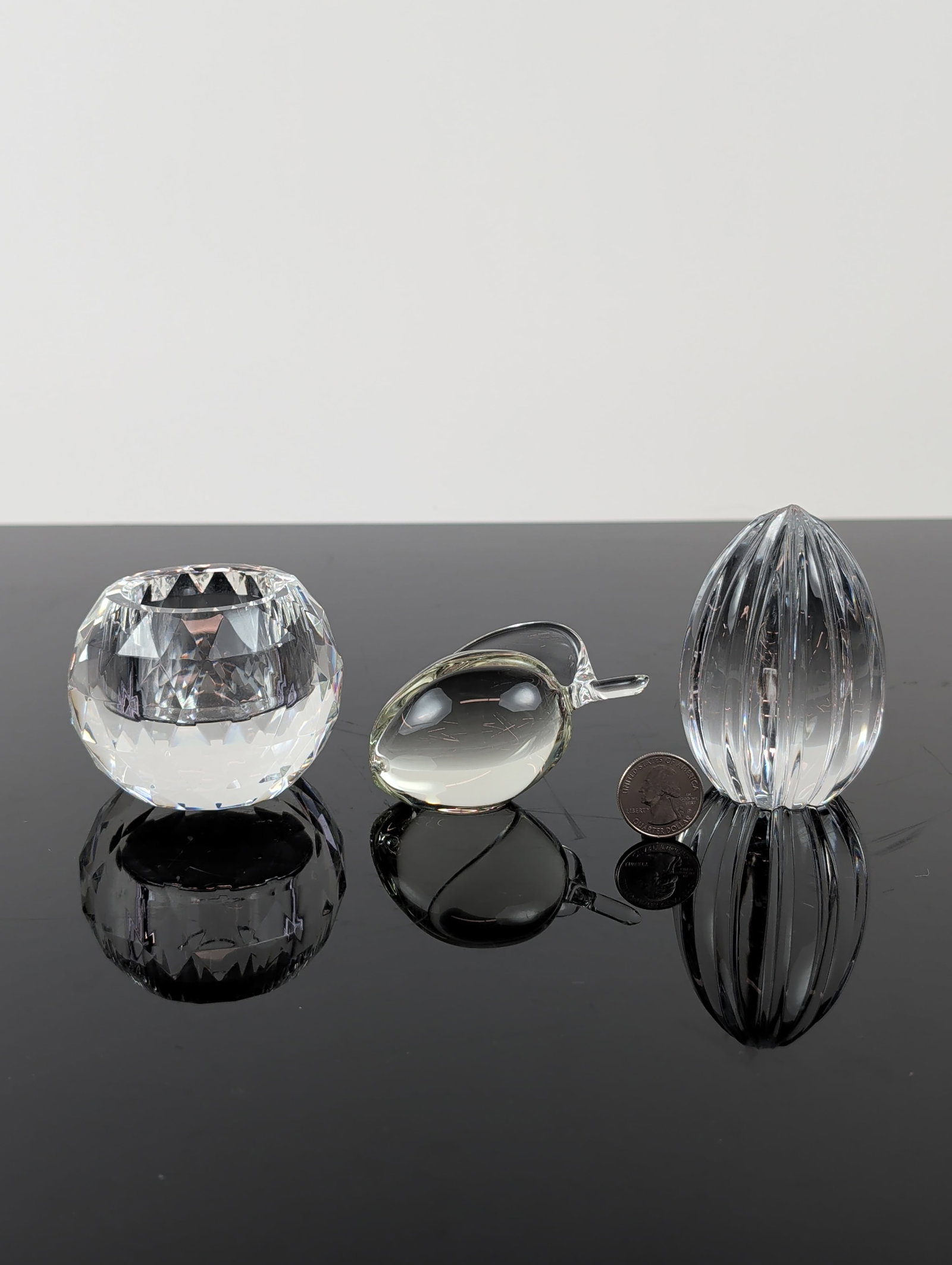 3pc Crystal Decorative Objects - 7