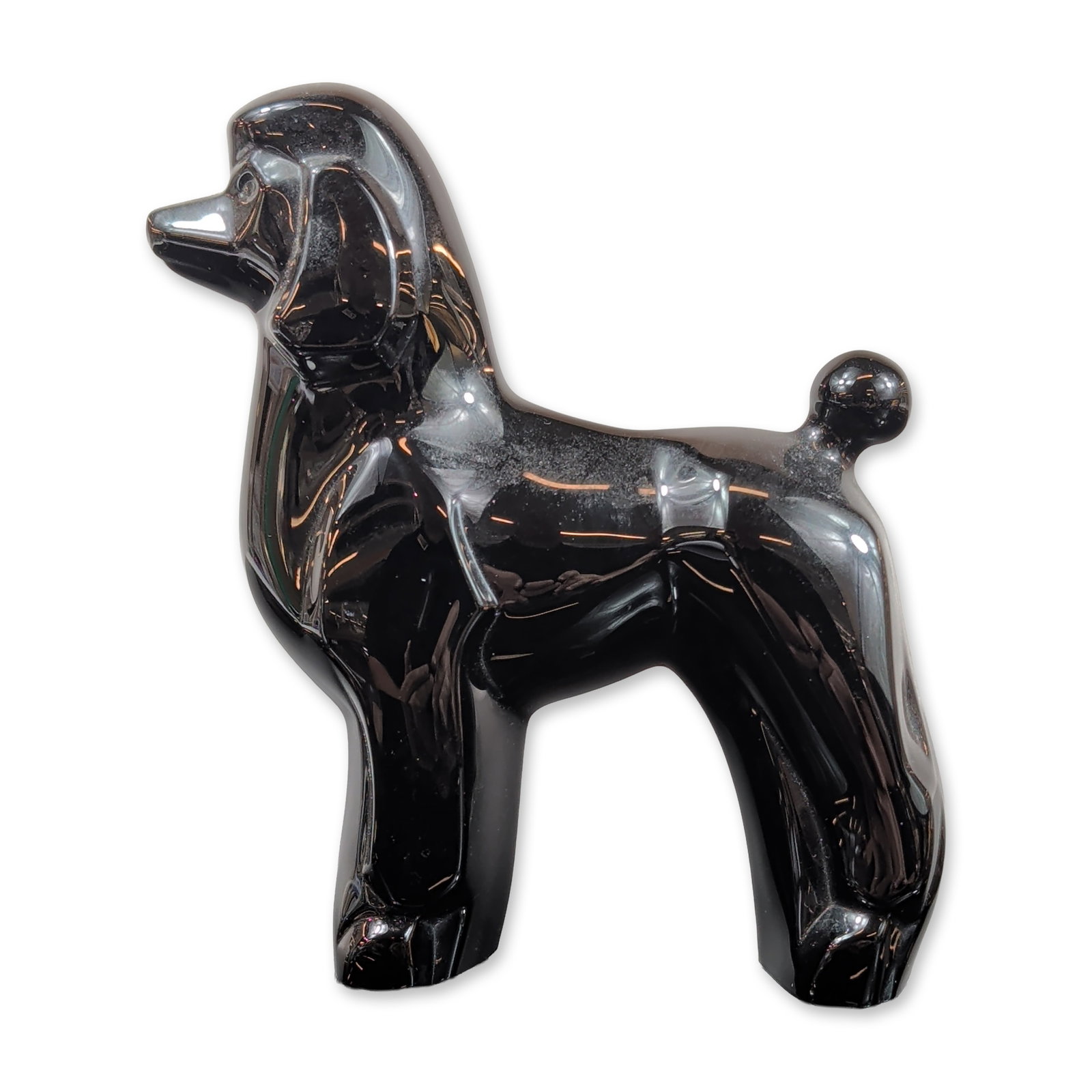 Baccarat French Black Crystal Poodle Figurine (1 of 5)