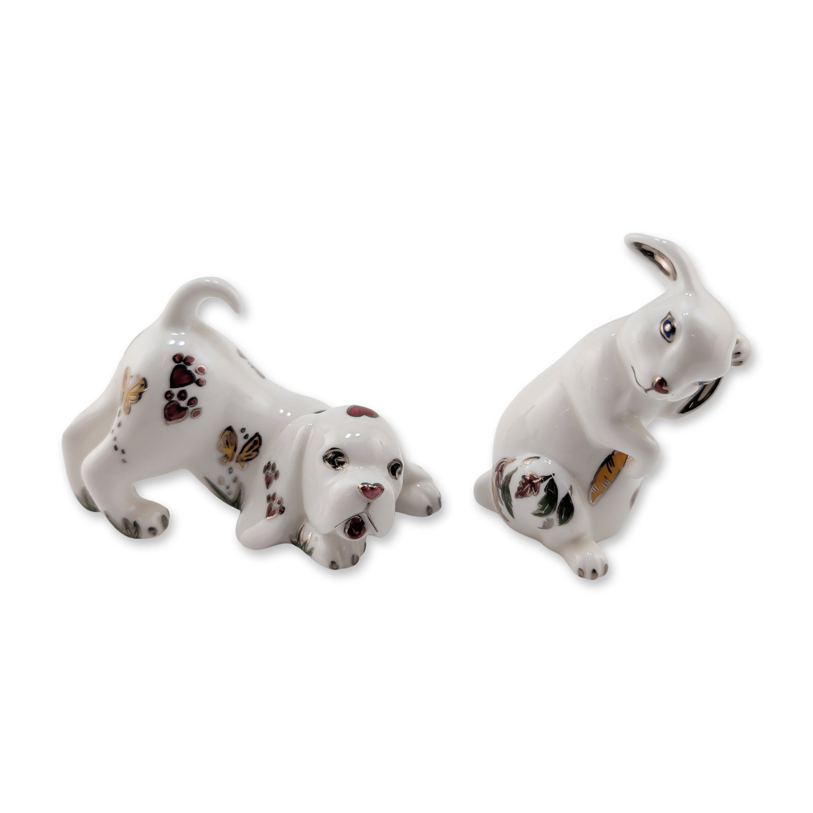 2pc Royal Doulton English Porcelain Prototype Dog and Rabbit Figurines (1 of 3)