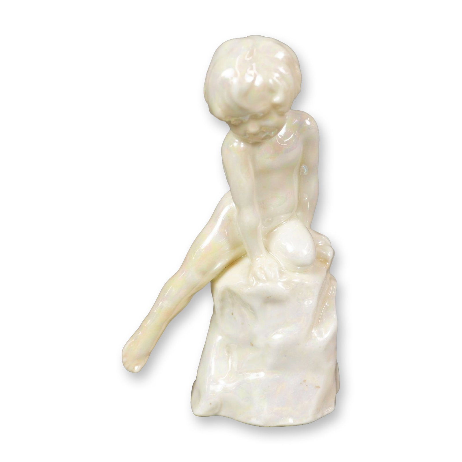 Royal Doulton Experimental Lustre Glaze Porcelain Figurine, Child Study HN603A (1 of 3)
