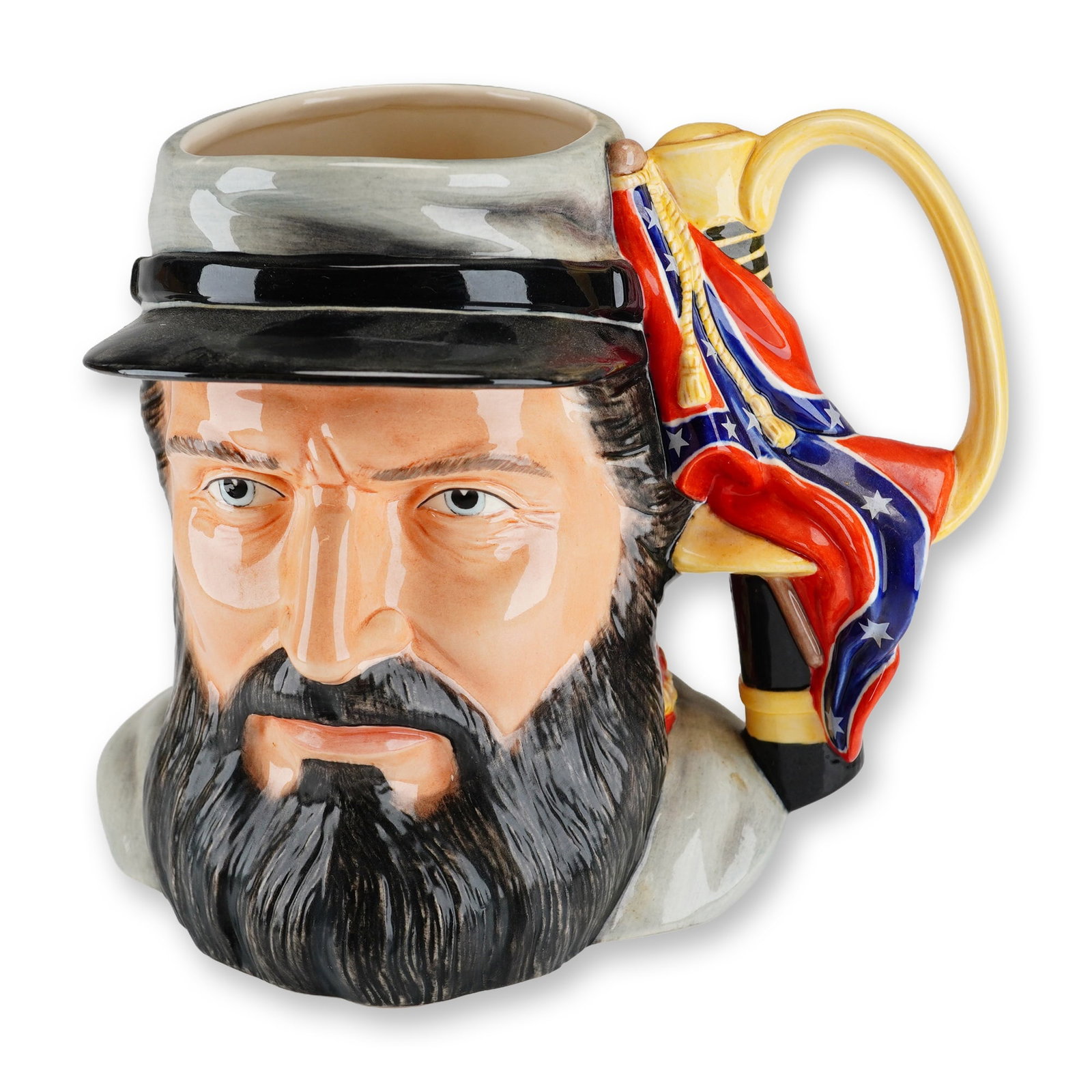 Royal Doulton Large Character Jug, General Jackson D7294: Part of the American Civil War series, designed by Shane Ridge and issued as a limited edition. Depicts Thomas Jonathan "Stonewall" Jackson, who served as a Confederate general during the American Civ