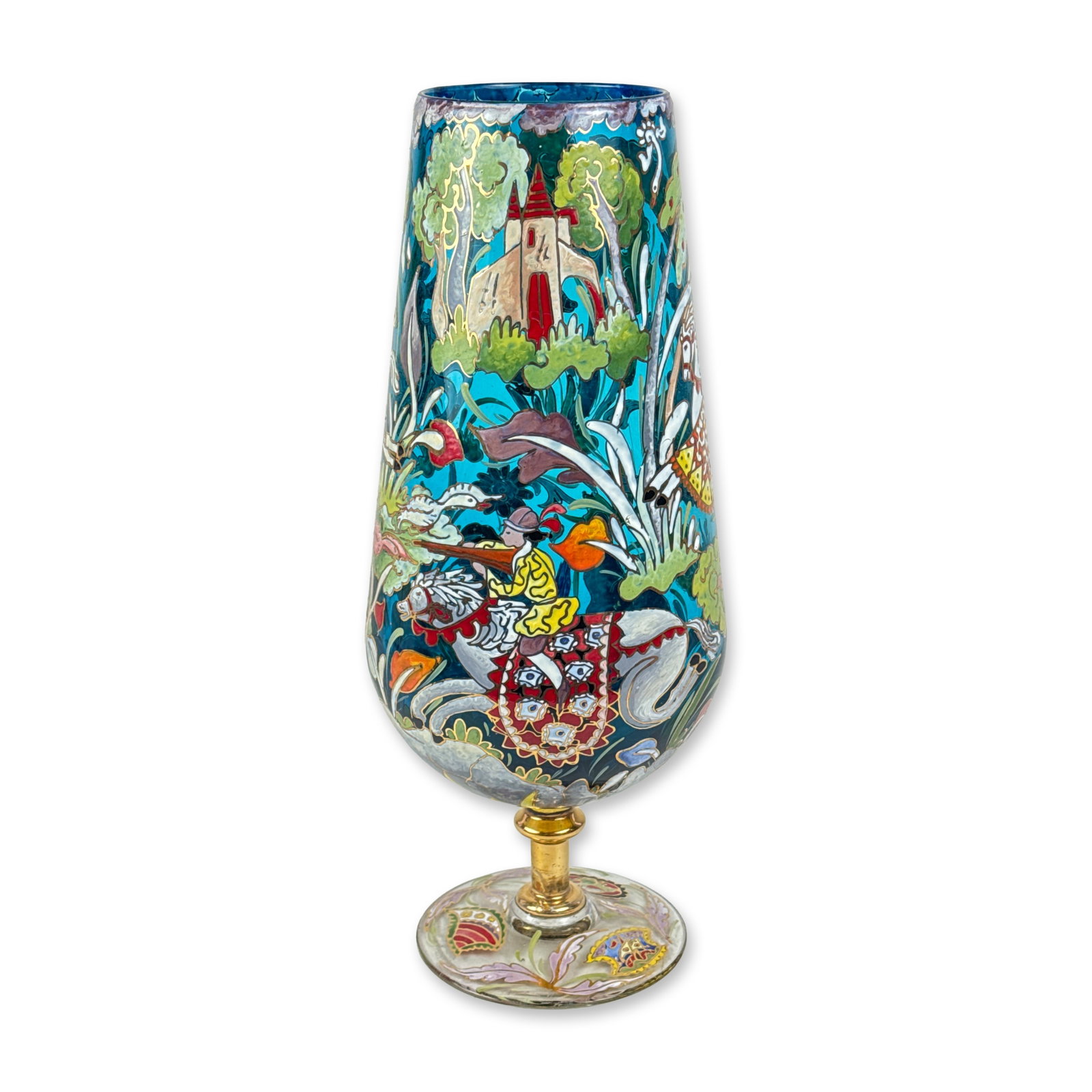 Royo Spanish Enameled Glass Vase (1 of 4)