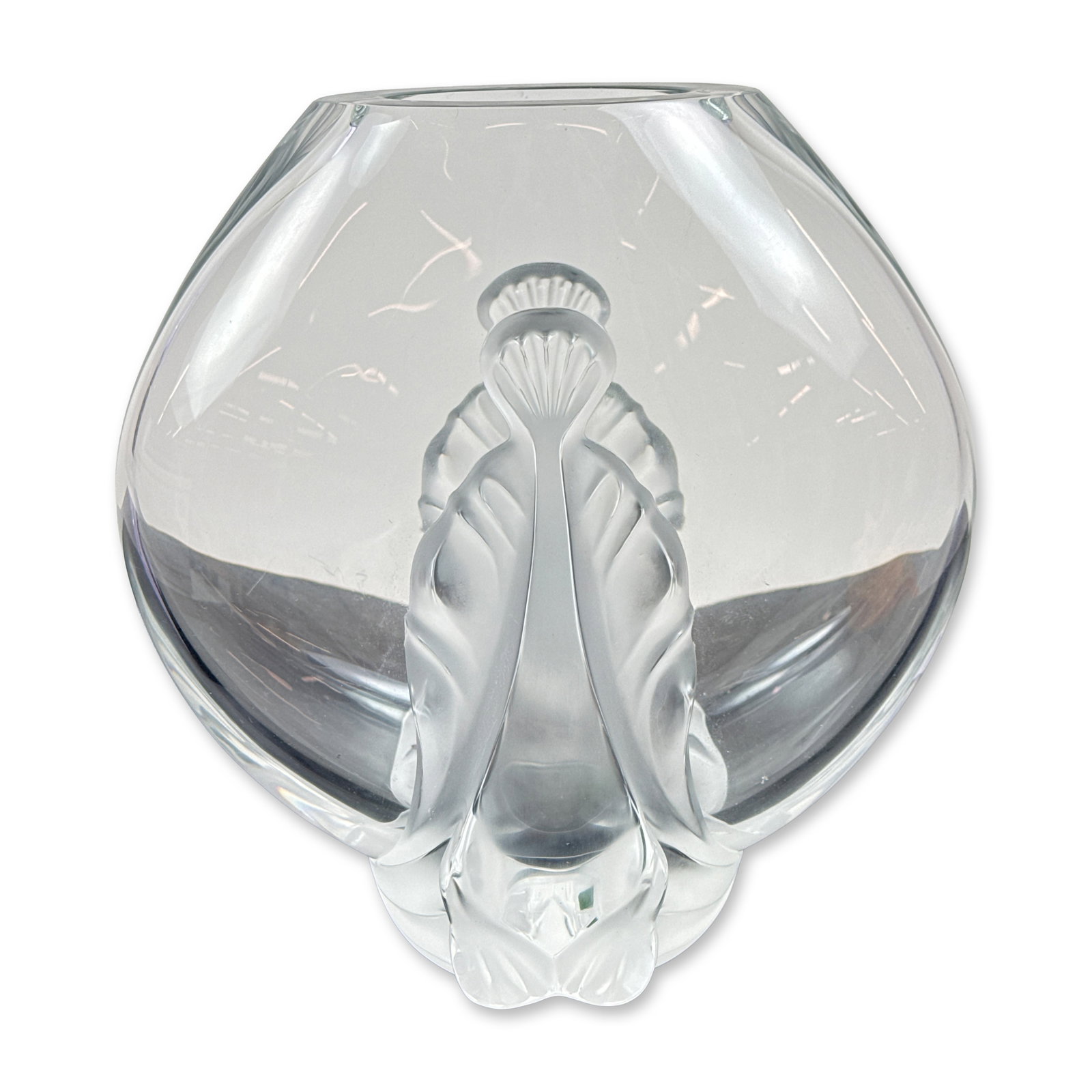 Lalique France Garance Frosted Crystal Vase (1 of 4)