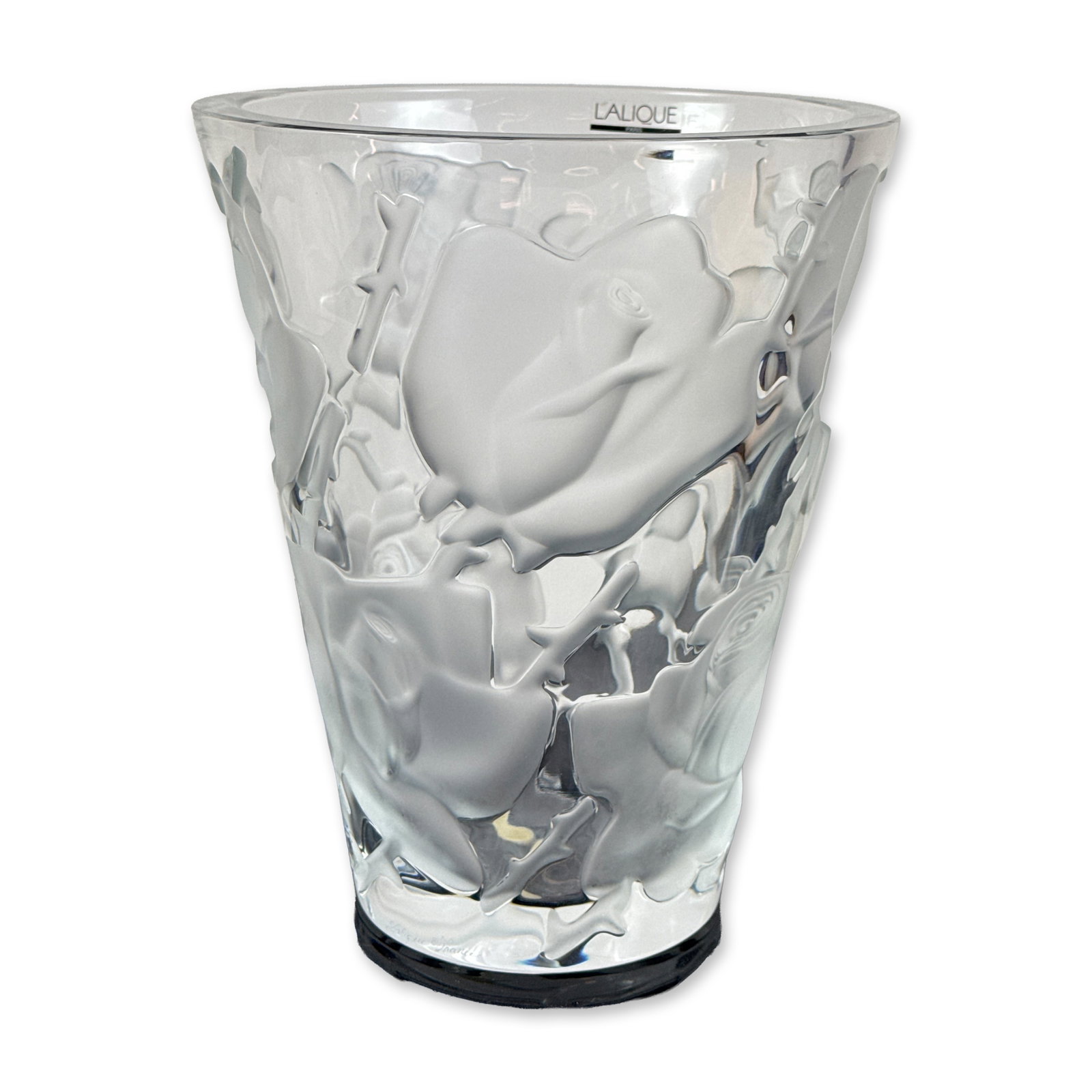 Lalique France Ispahan Frosted Crystal Vase (1 of 5)