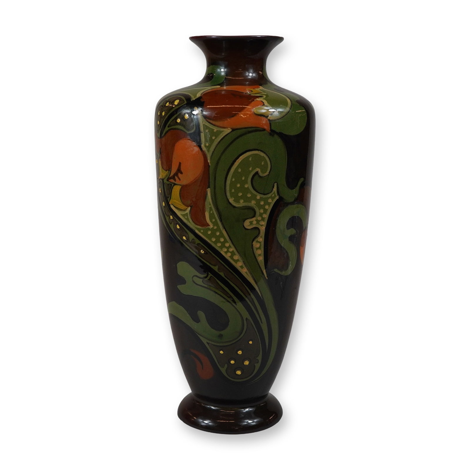 Gouda Plateelbakkerij Zuid-Holland Art Nouveau Matte Glazed Earthenware Vase (1 of 3)
