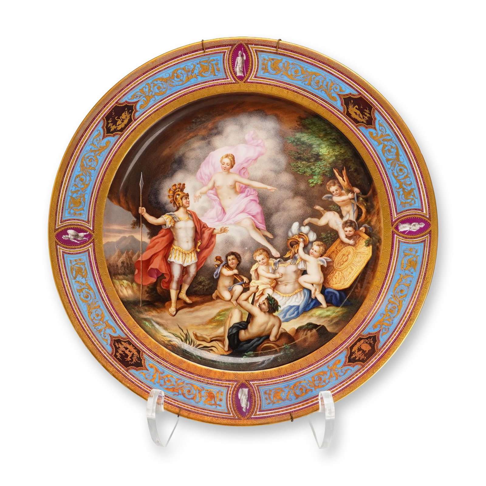 Royal Vienna Porcelain Cabinet Plate, Thetis Brings Armor to Achilles (1 of 4)