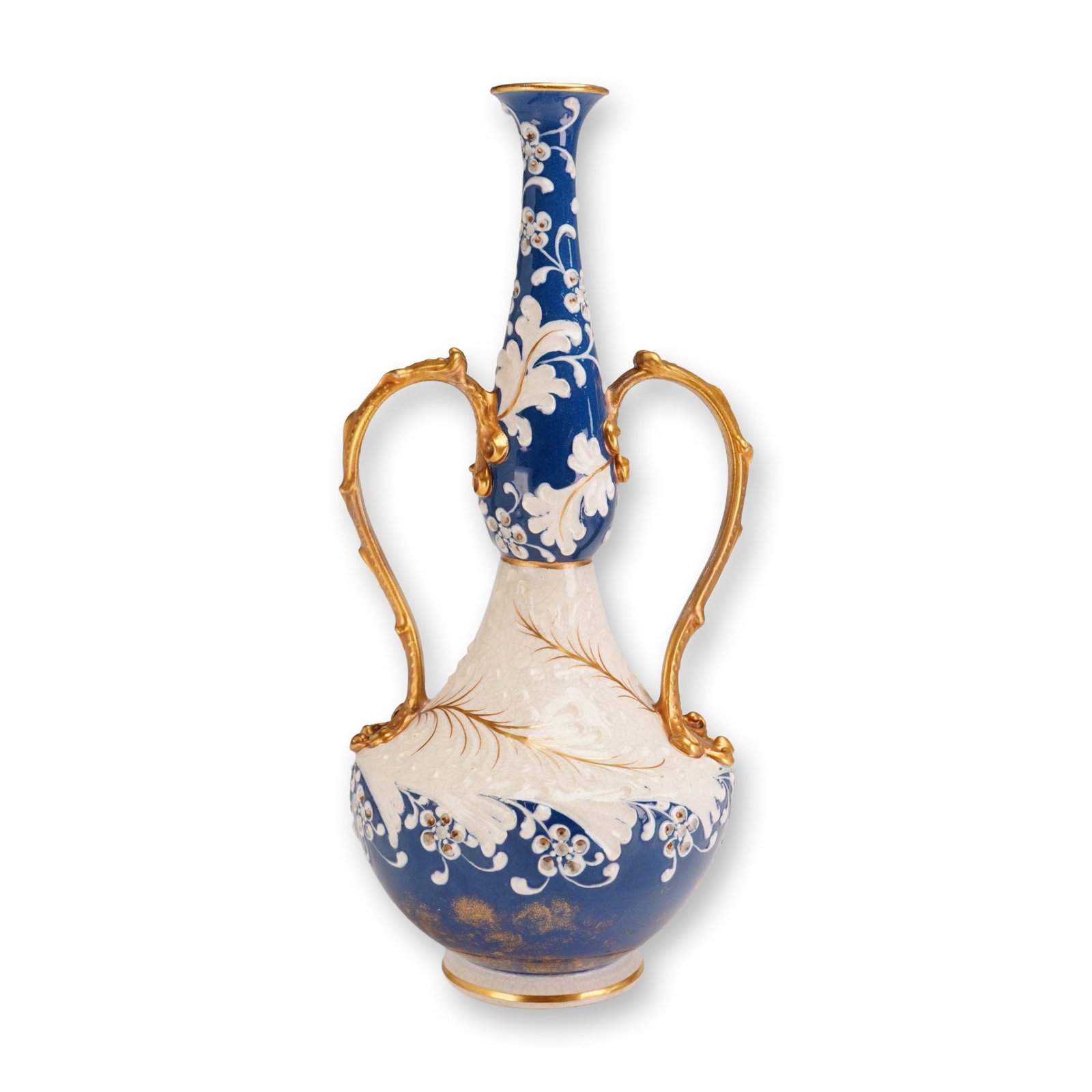 Wedgwood by Harry Barnard Queensware Handled Ewer Vase, ca. 1900 (1 of 4)