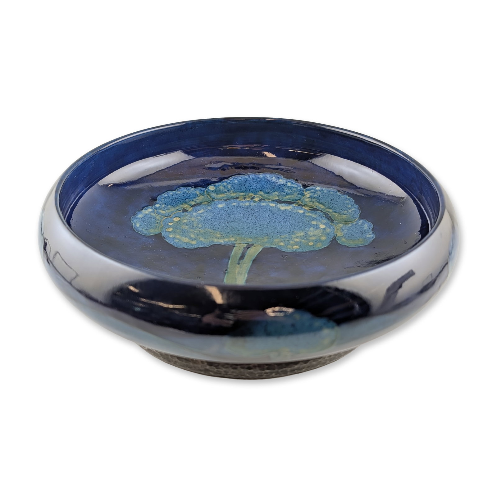 Moorcroft Pottery with Tudric Pewter Bowl, Moonlit Blue (1 of 5)