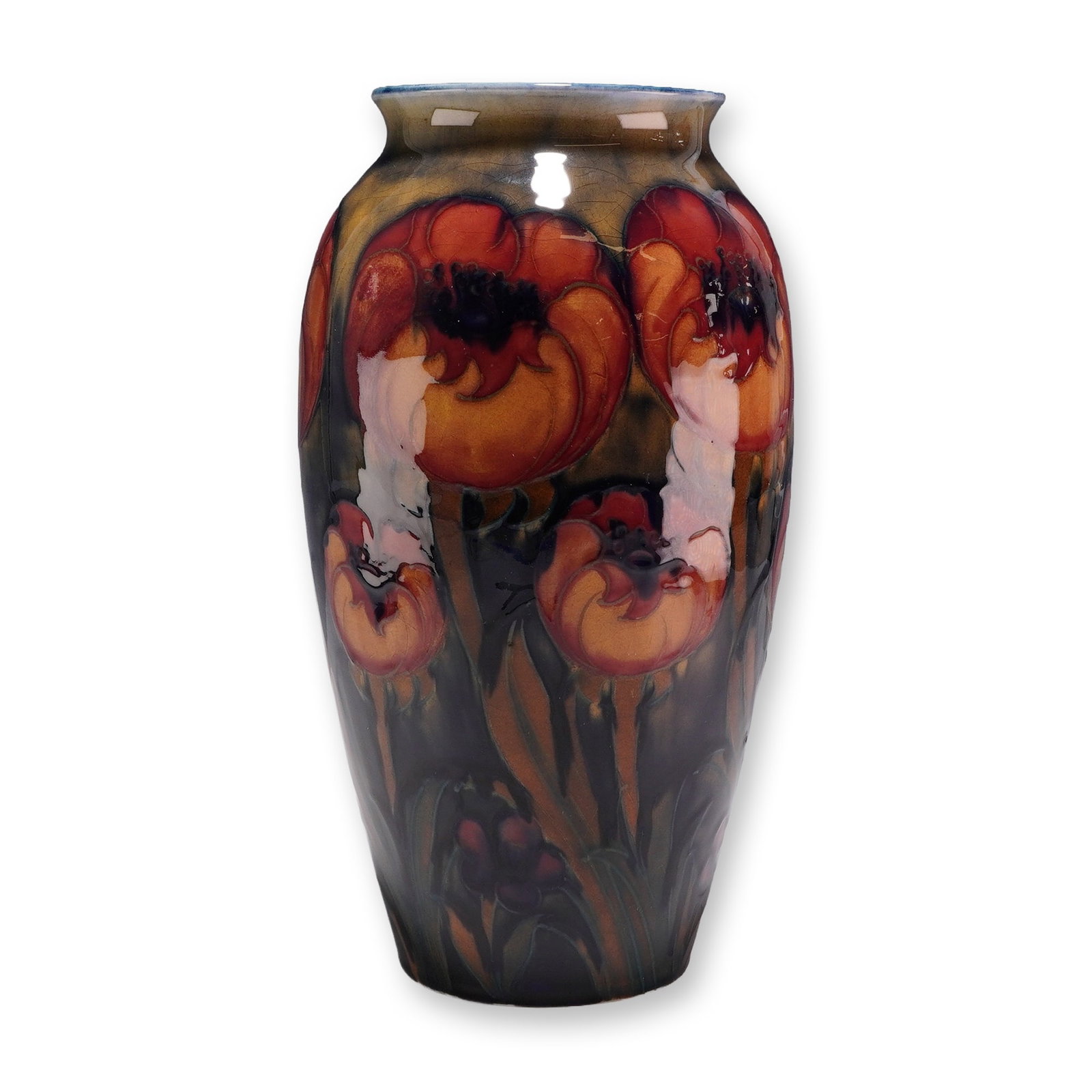 William Moorcroft Pottery Vase, Big Poppy (1 of 3)