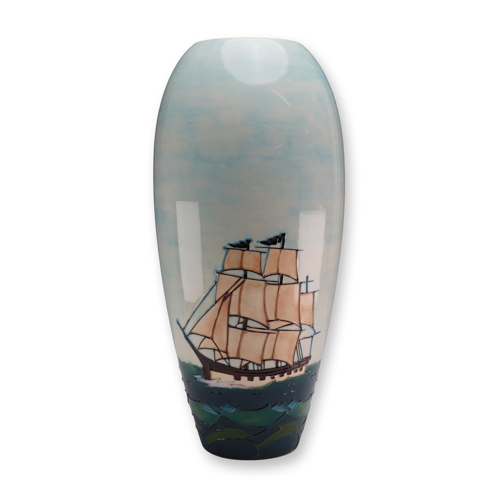 Moorcroft Pottery by Sally Tuffin Limited Edition Vase, H.M.S. Sirius (1 of 3)