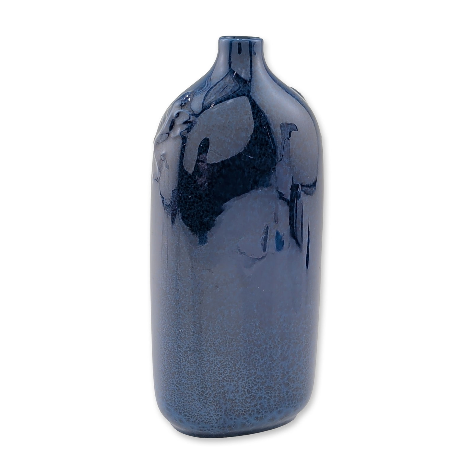 Royal Doulton Blue Flambe Glazed Miniature Gecko Flask (1 of 4)