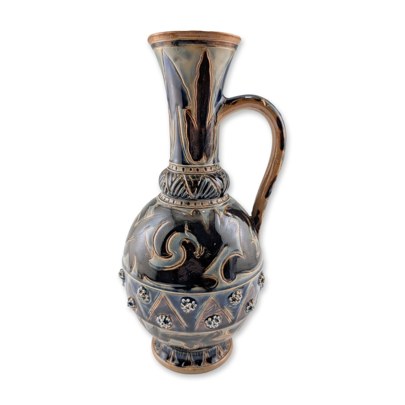 Doulton Lambeth by Arthur Barlow Stoneware Art Nouveau Motif Ewer (1 of 3)
