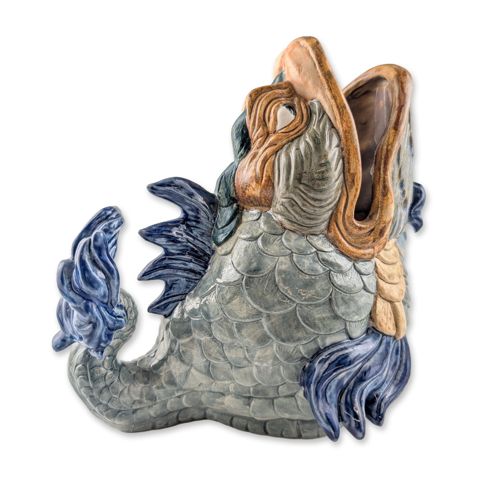 Burslem Pottery by Andrew Hull Grotesque Fish Spoon Warmer (1 of 6)