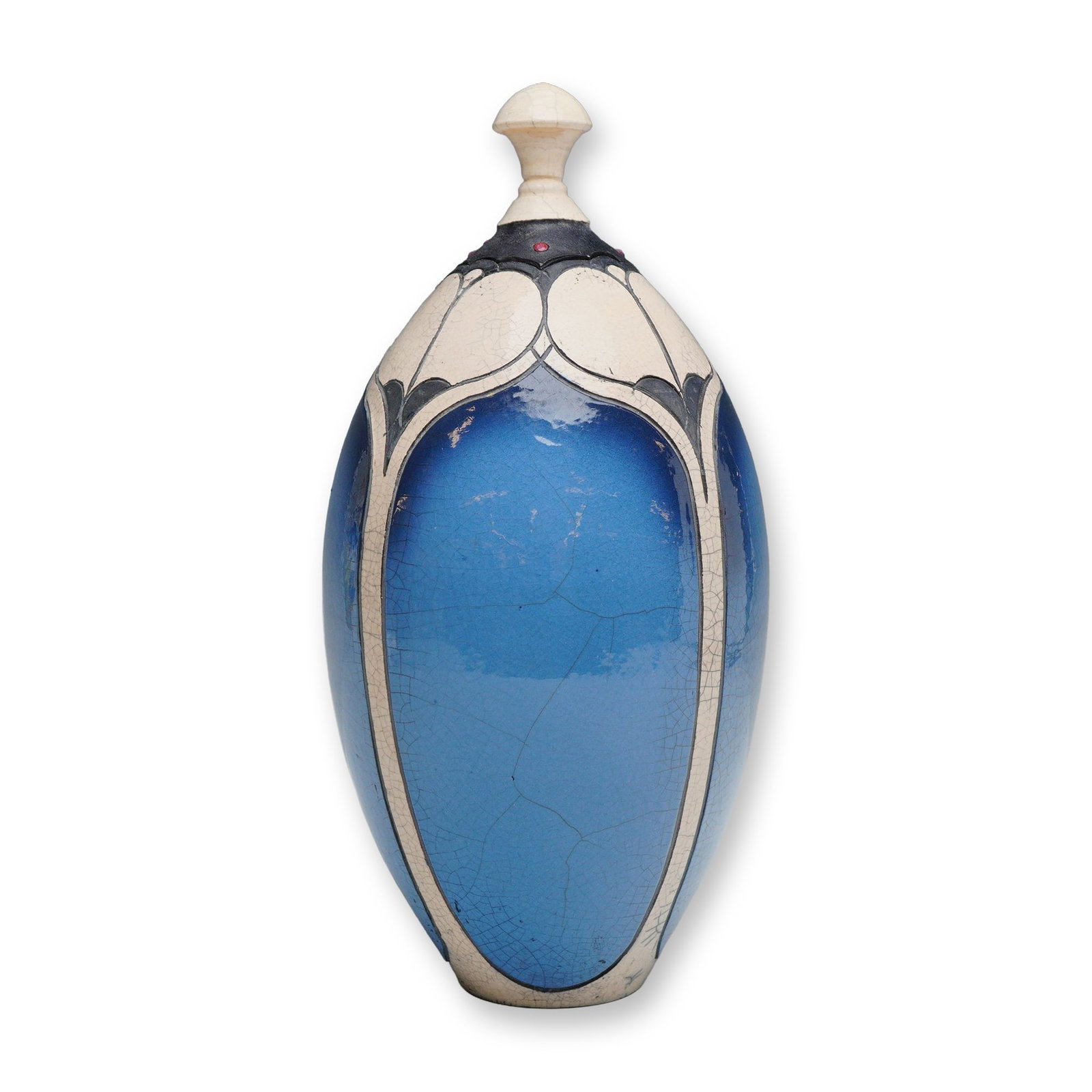 Andy Smith Lidded Raku Pottery Vessel (1 of 5)