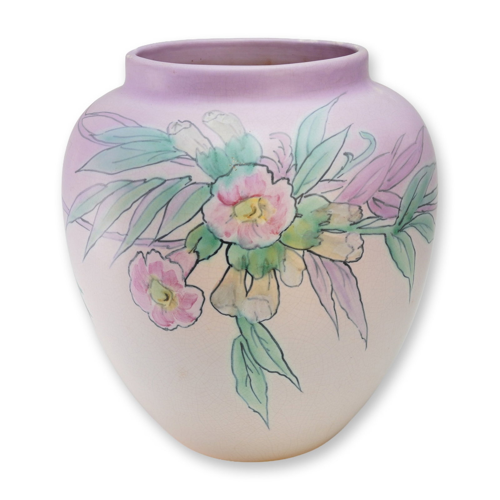 Weller Hudson Art Pottery Lamp Base Signed Dorothy England (1 of 4)
