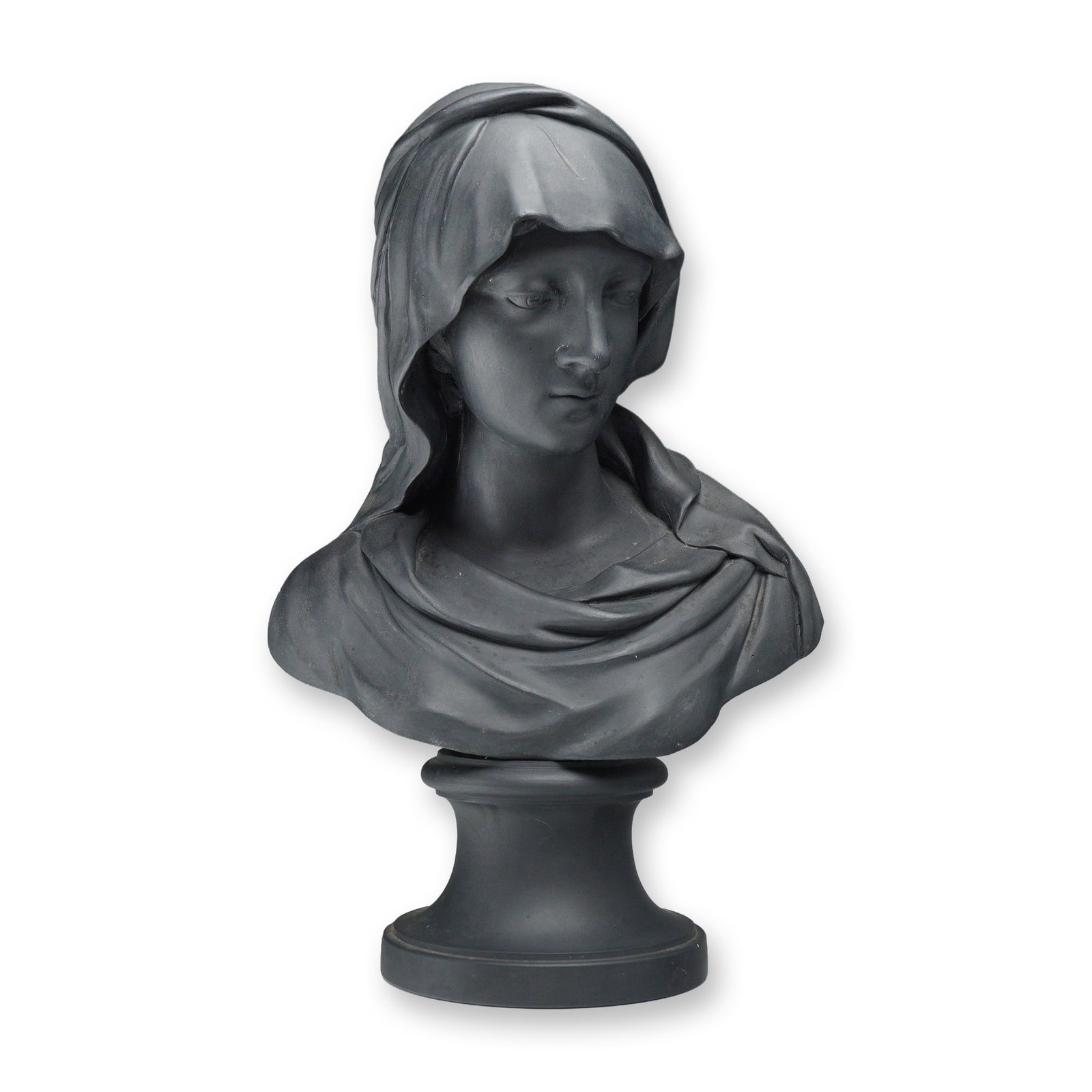 Wedgwood Black Basalt Bust of the Madonna, circa 1860-1870 (1 of 5)