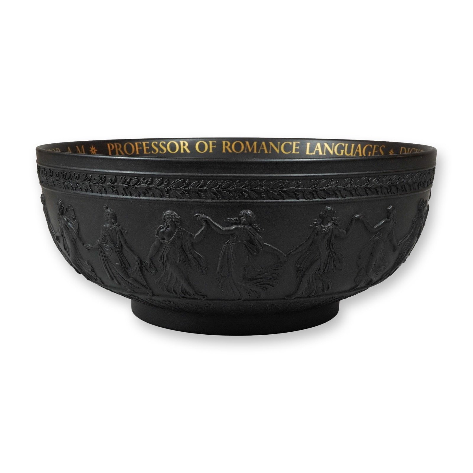 Wedgwood Black Basalt Dancing Hours Presentation Bowl (1 of 3)