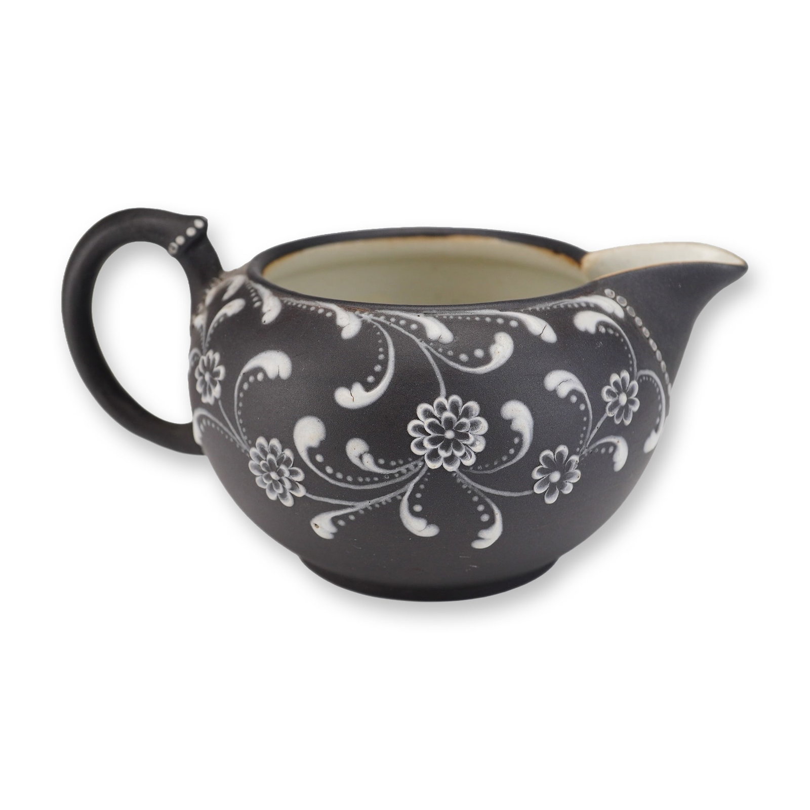 Wedgwood Black Jasper Dip Creamer by Harry Barnard, ca. 1900 (1 of 5)