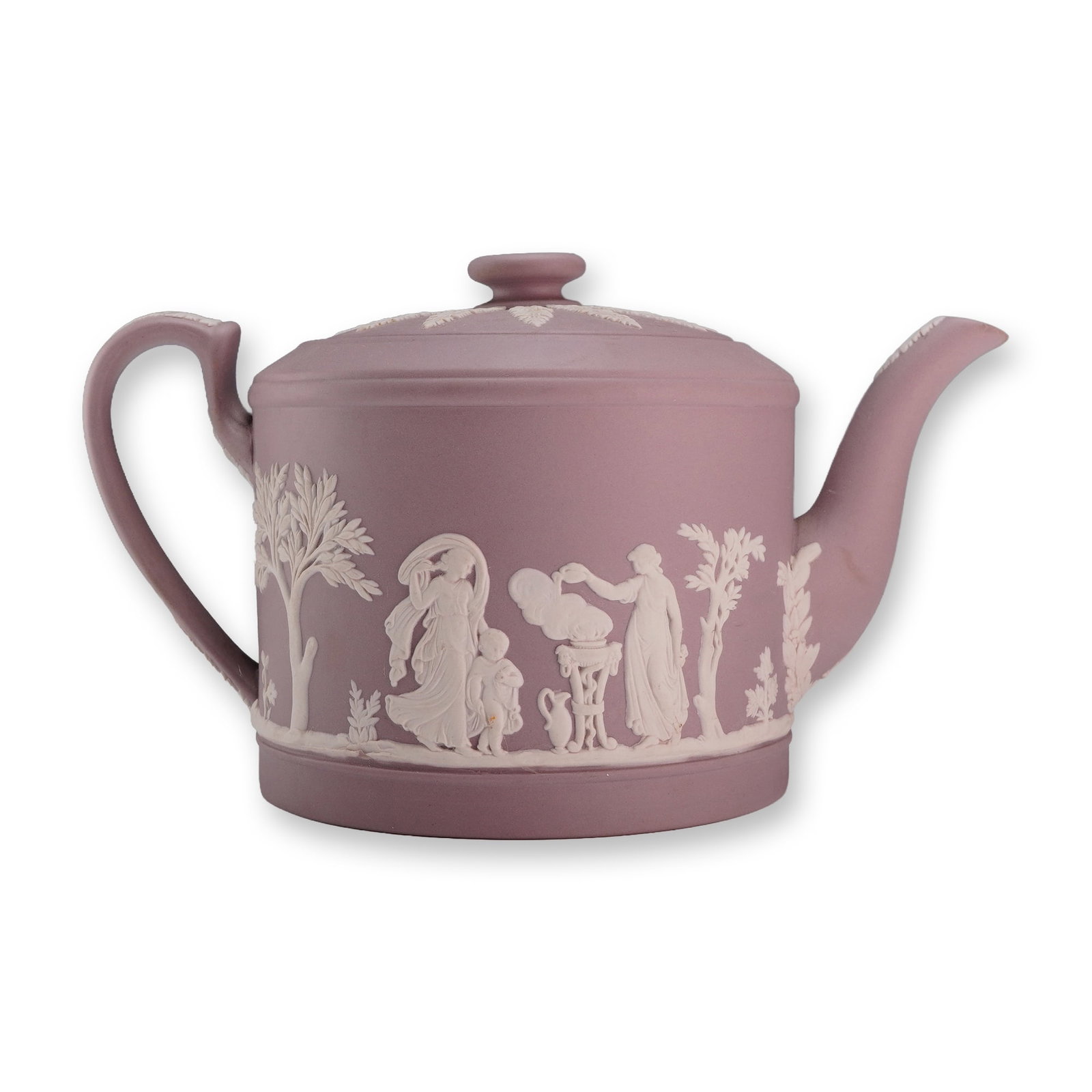 Wedgwood Lilac Jasperware Lidded Teapot (1 of 3)