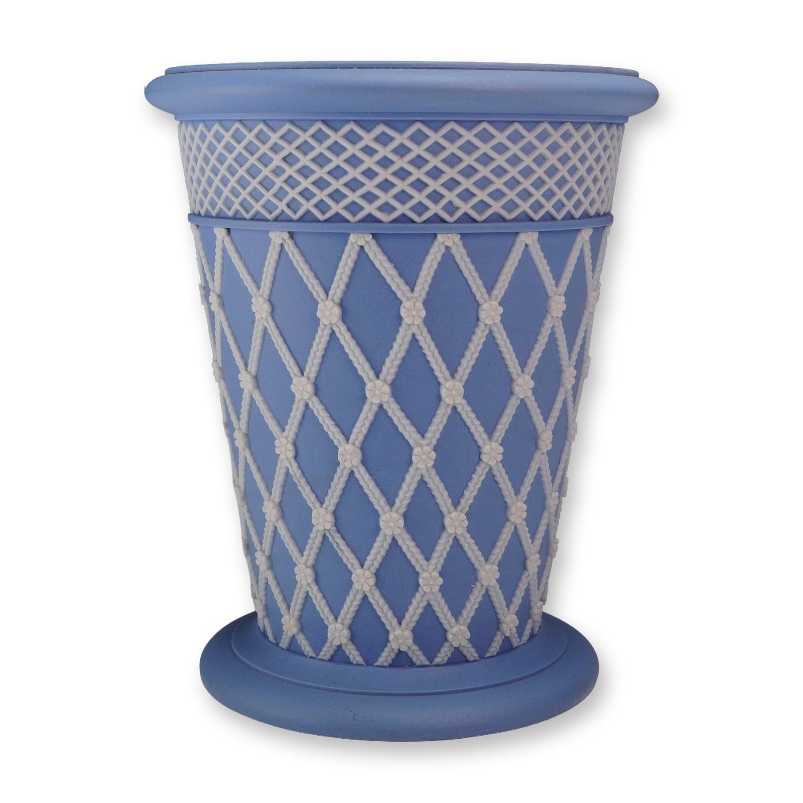 Wedgwood Blue and White Jasperware Vase (1 of 3)