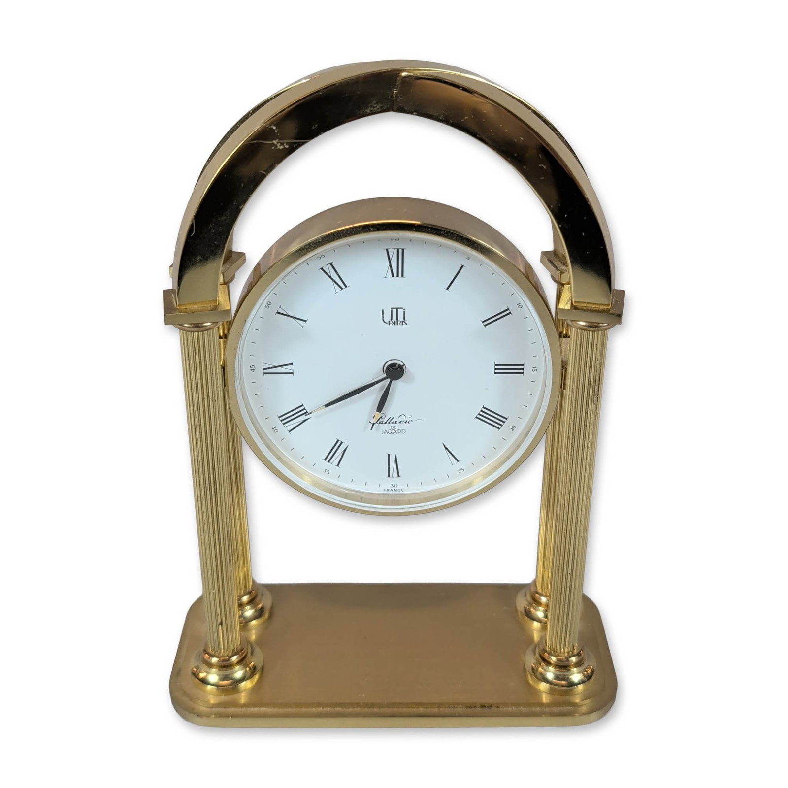 UTI Paris Palladio Gilt Metal Desk Clock (1 of 3)