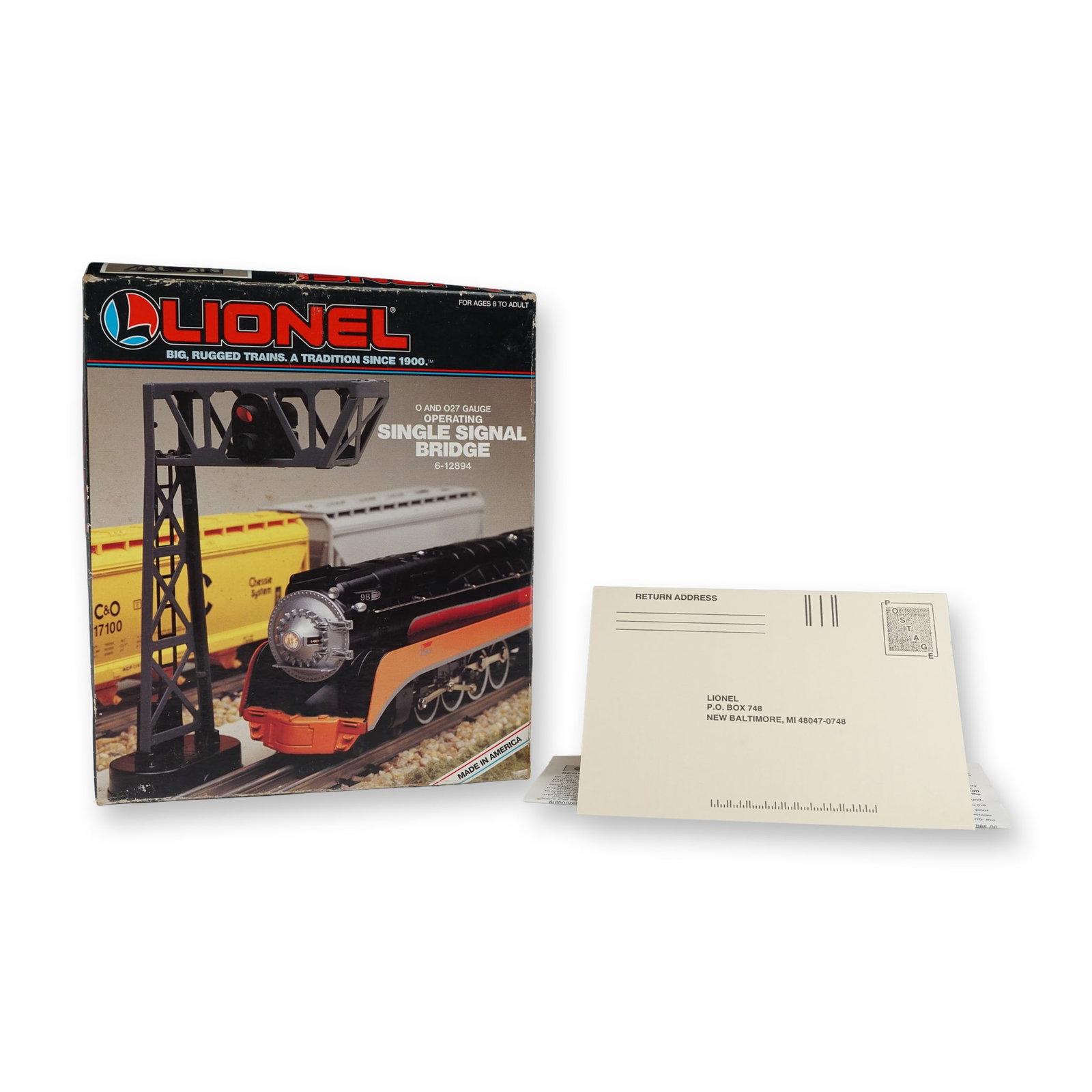 Lionel O/O27 Gauge Operating Single Signal Bridge, 6-12894 (1 of 5)