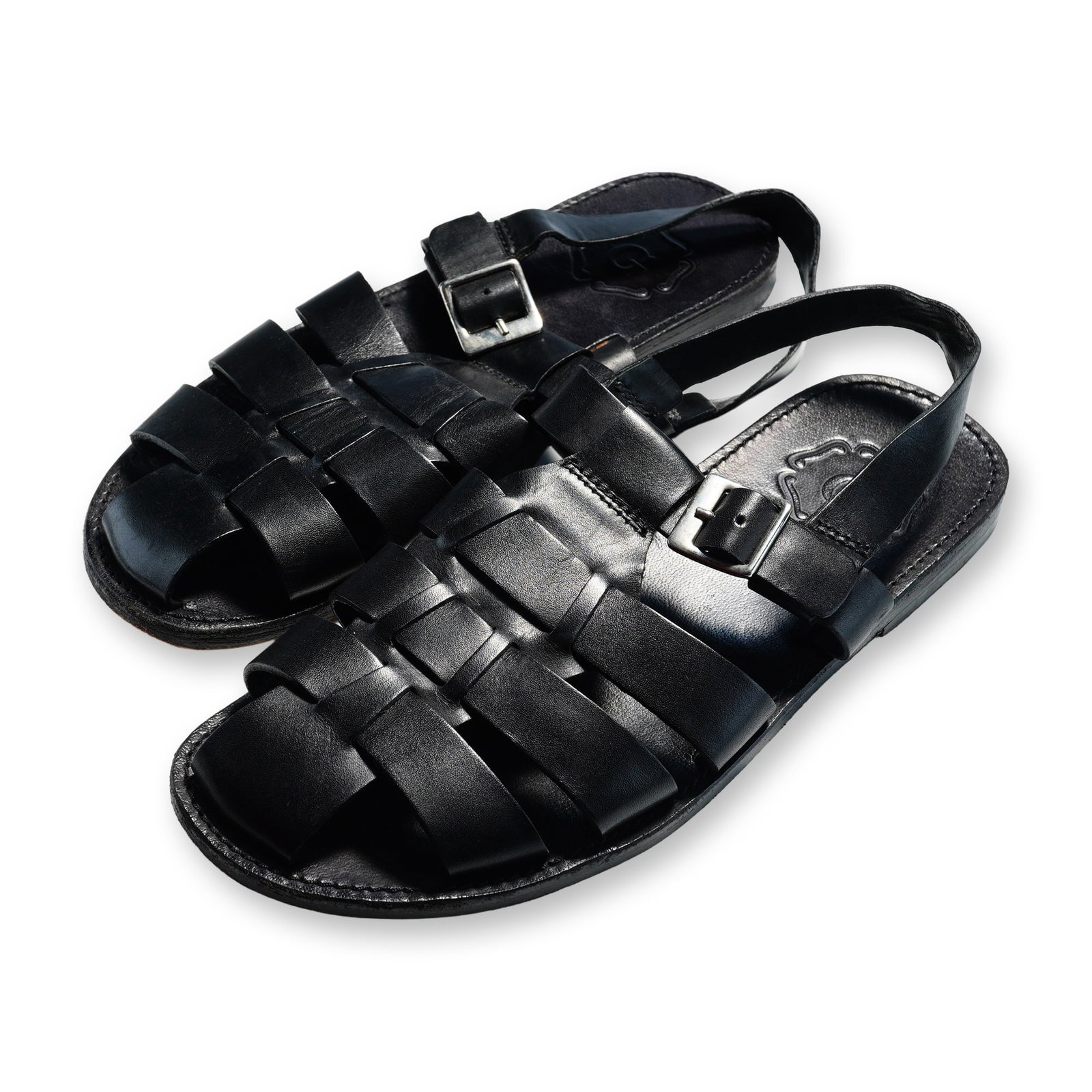 Pair of Grenson Quinton Black Leather Sandals (1 of 4)