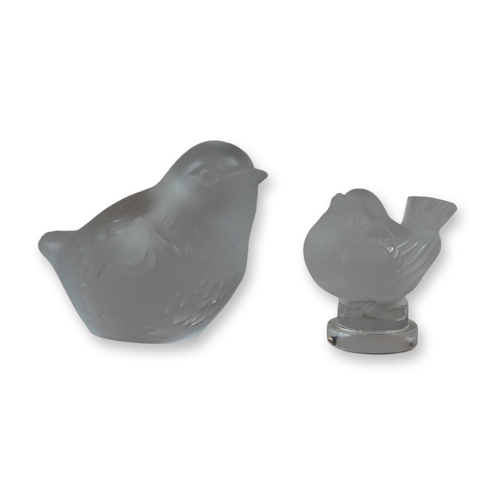 Lalique and Baccarat French Frosted Crystal Bird Figurines (1 of 5)