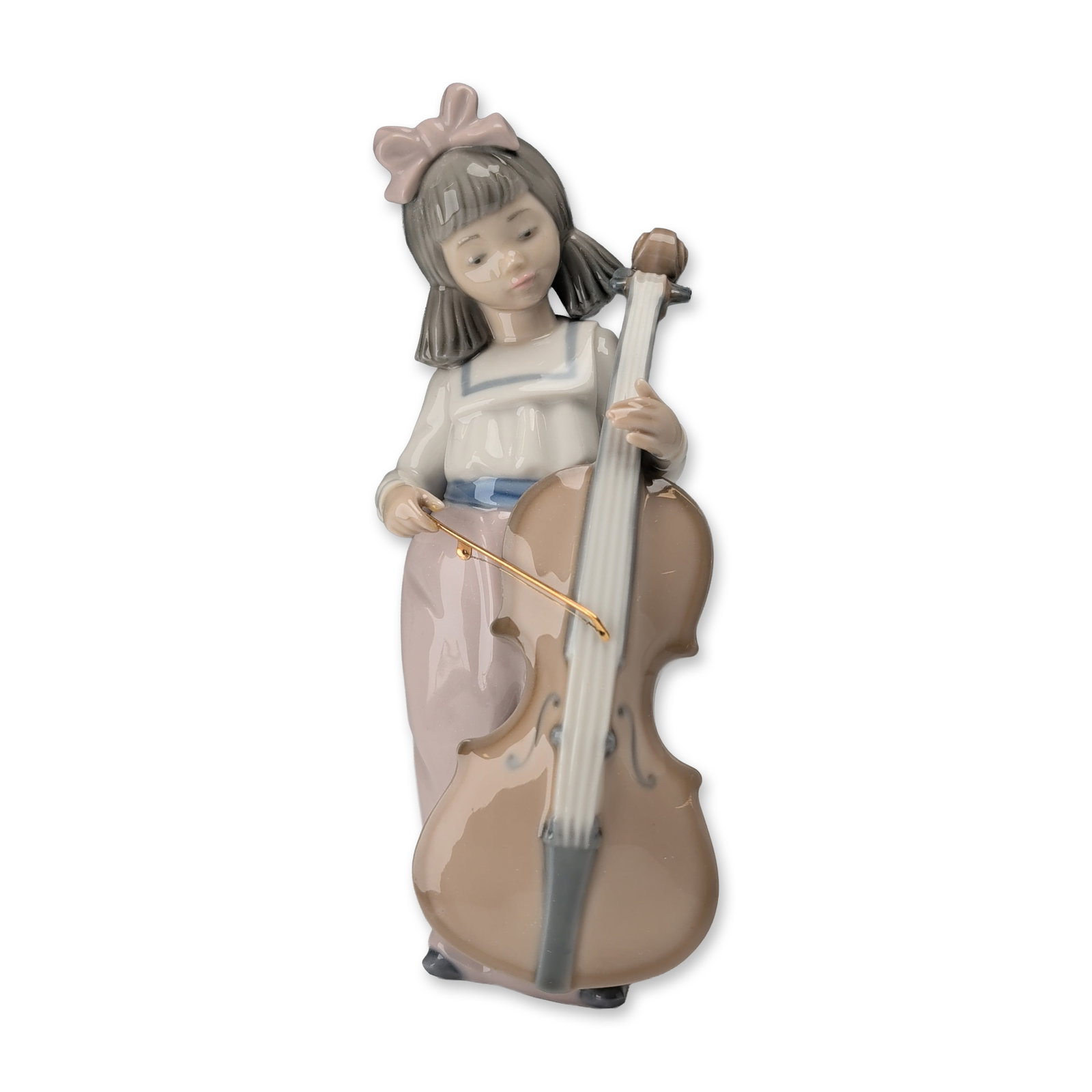 Nao by Lladro Spanish Porcelain Girl with Cello Figurine (1 of 4)