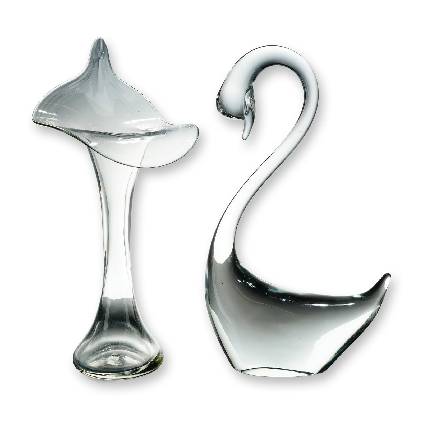 2pc Art Glass Swan and Vase (1 of 4)