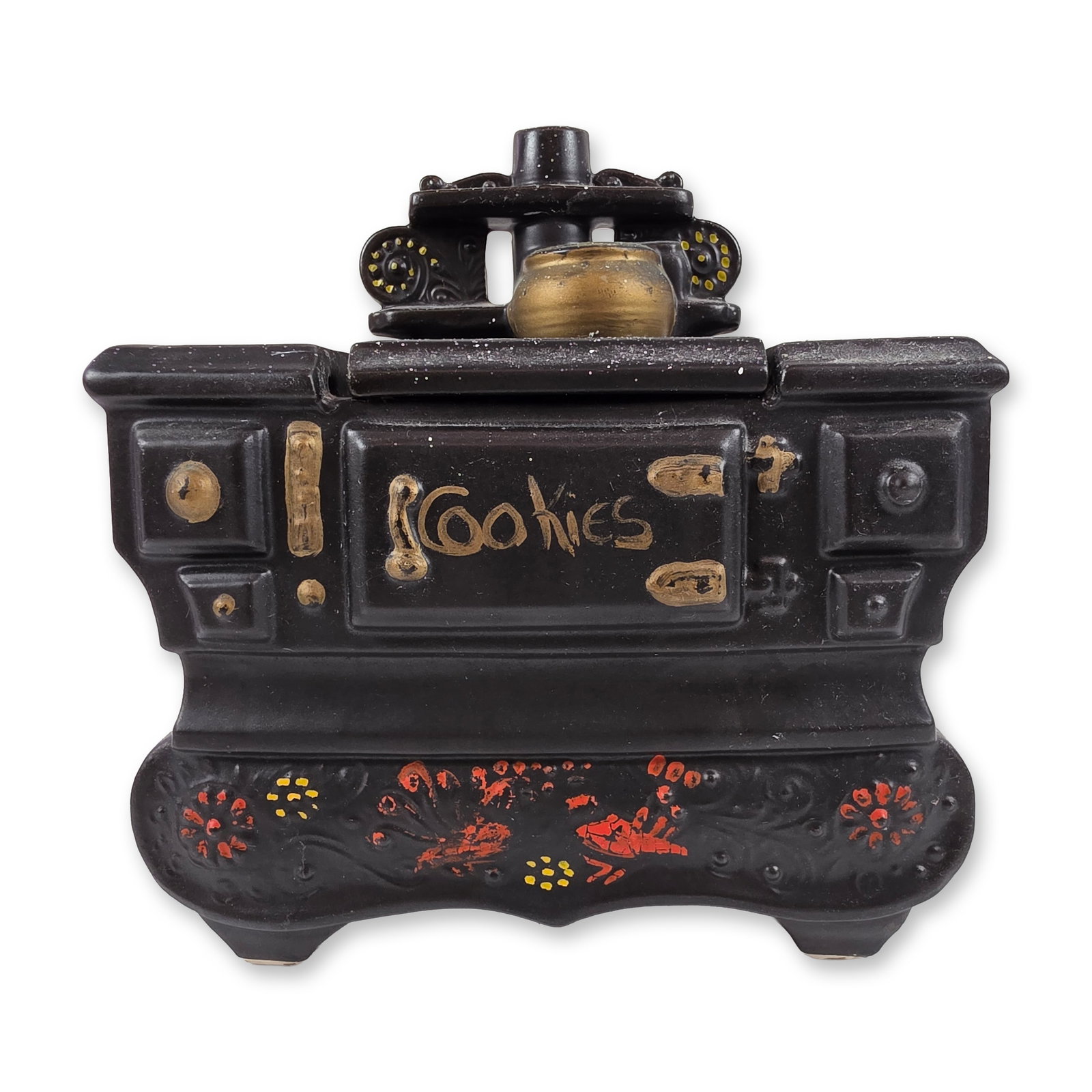 McCoy Pottery Black Cook Stove Cookie Jar (1 of 4)
