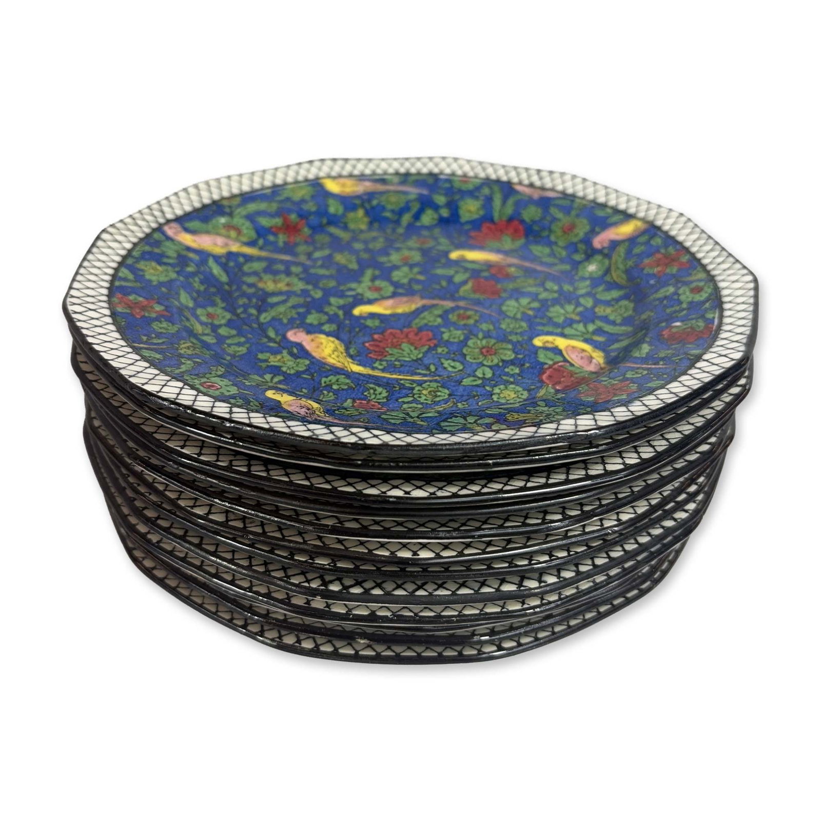 Set of Twelve Royal Doulton Persian C Octagonal Plates (1 of 4)