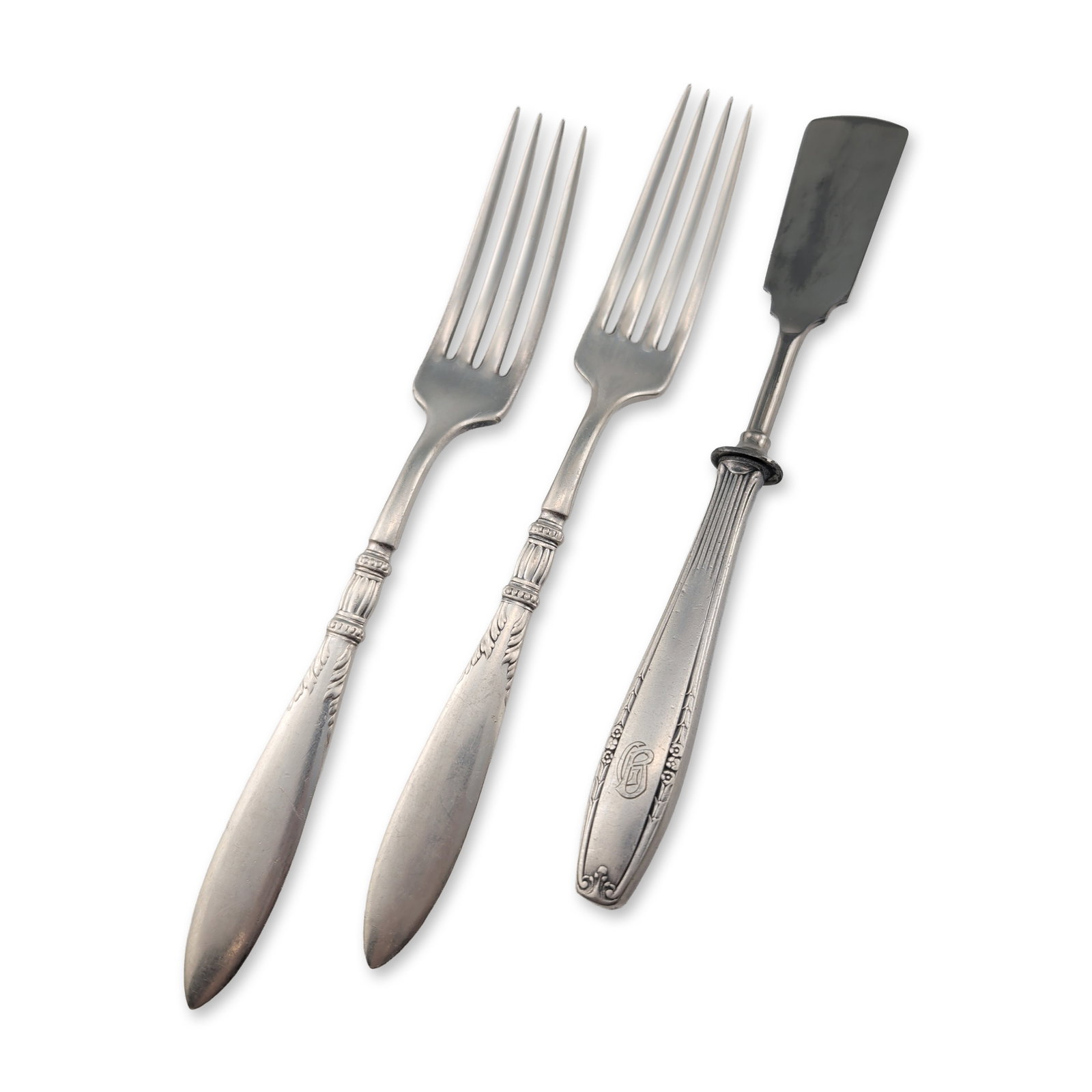 3pc 1847 Rogers Bros Silverplate Forks and Butter Knife (1 of 5)