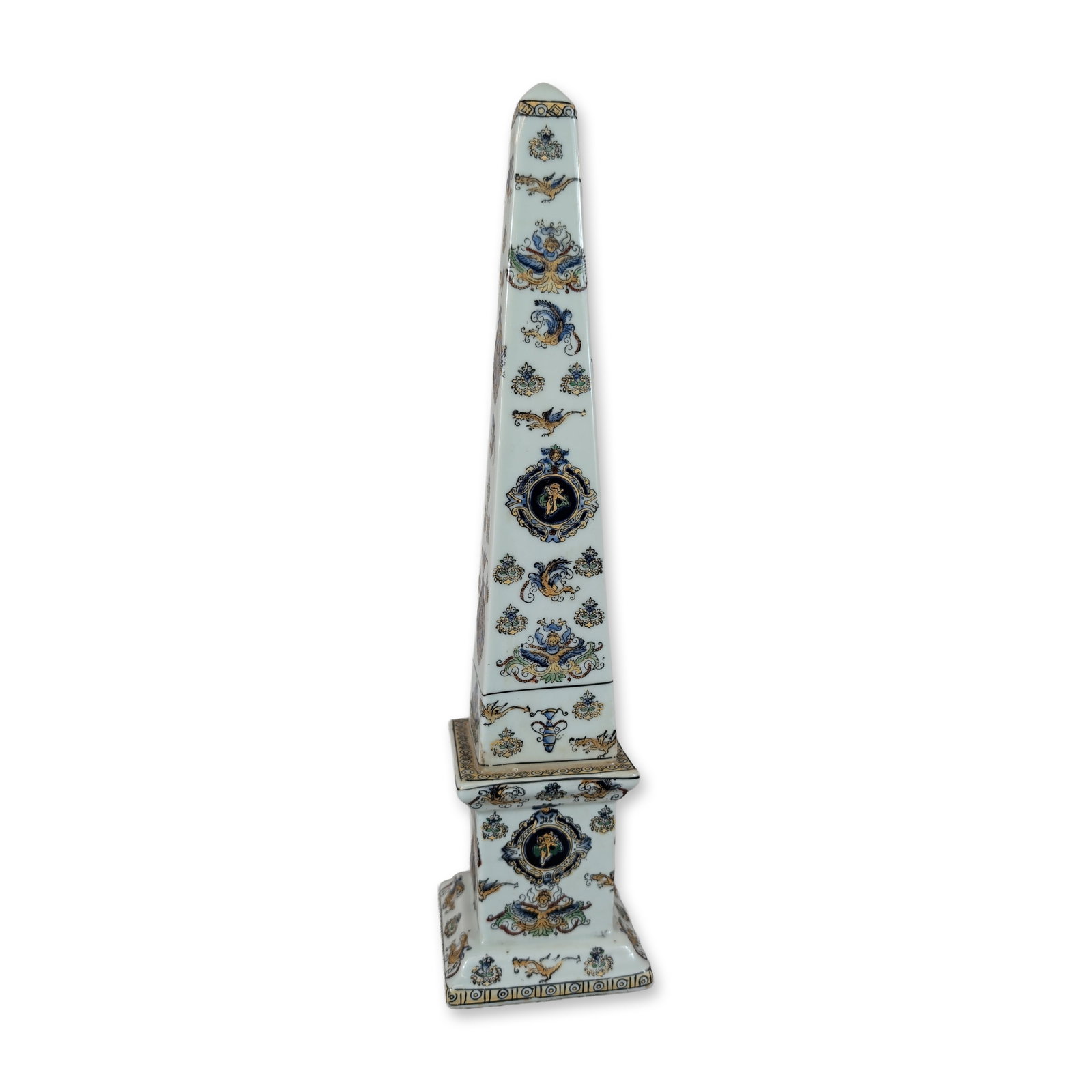 Renaissance Revival Style Ceramic Obelisk (1 of 3)