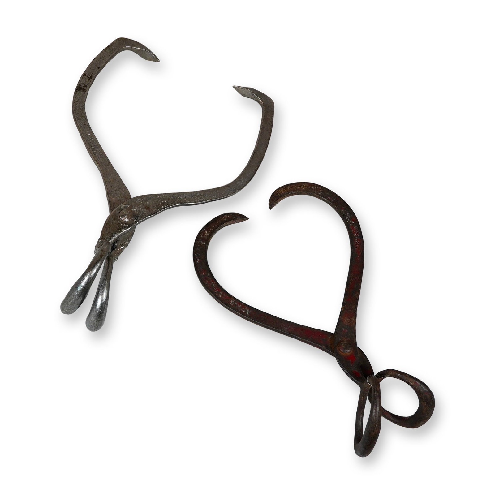 2pc Forged Steel Ice Block Tongs Including Gifford-Wood Co. Mark (1 of 5)