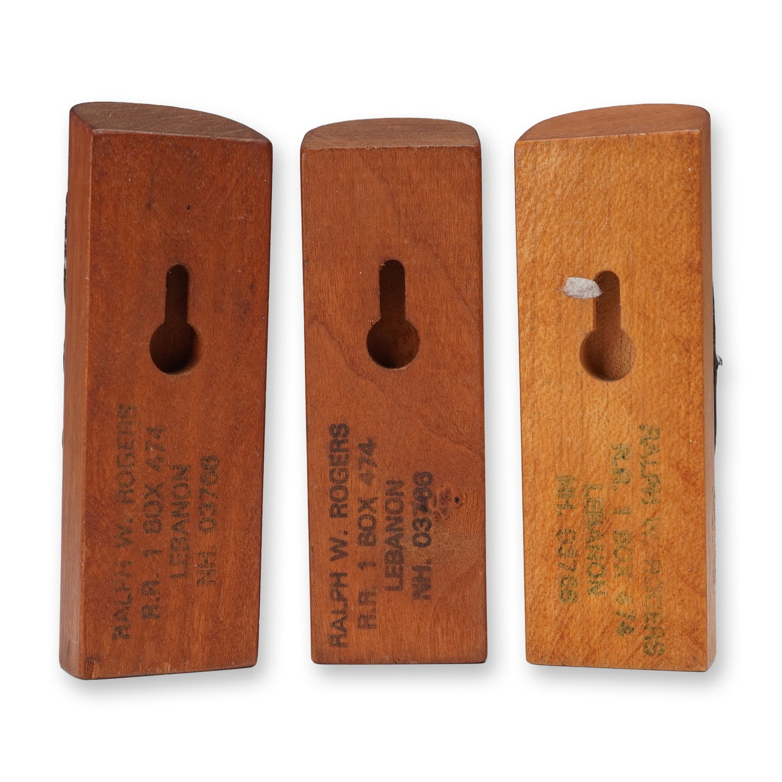 3pc Ralph W. Rogers Wooden Bicycle Head Badge Displays (1 of 3)