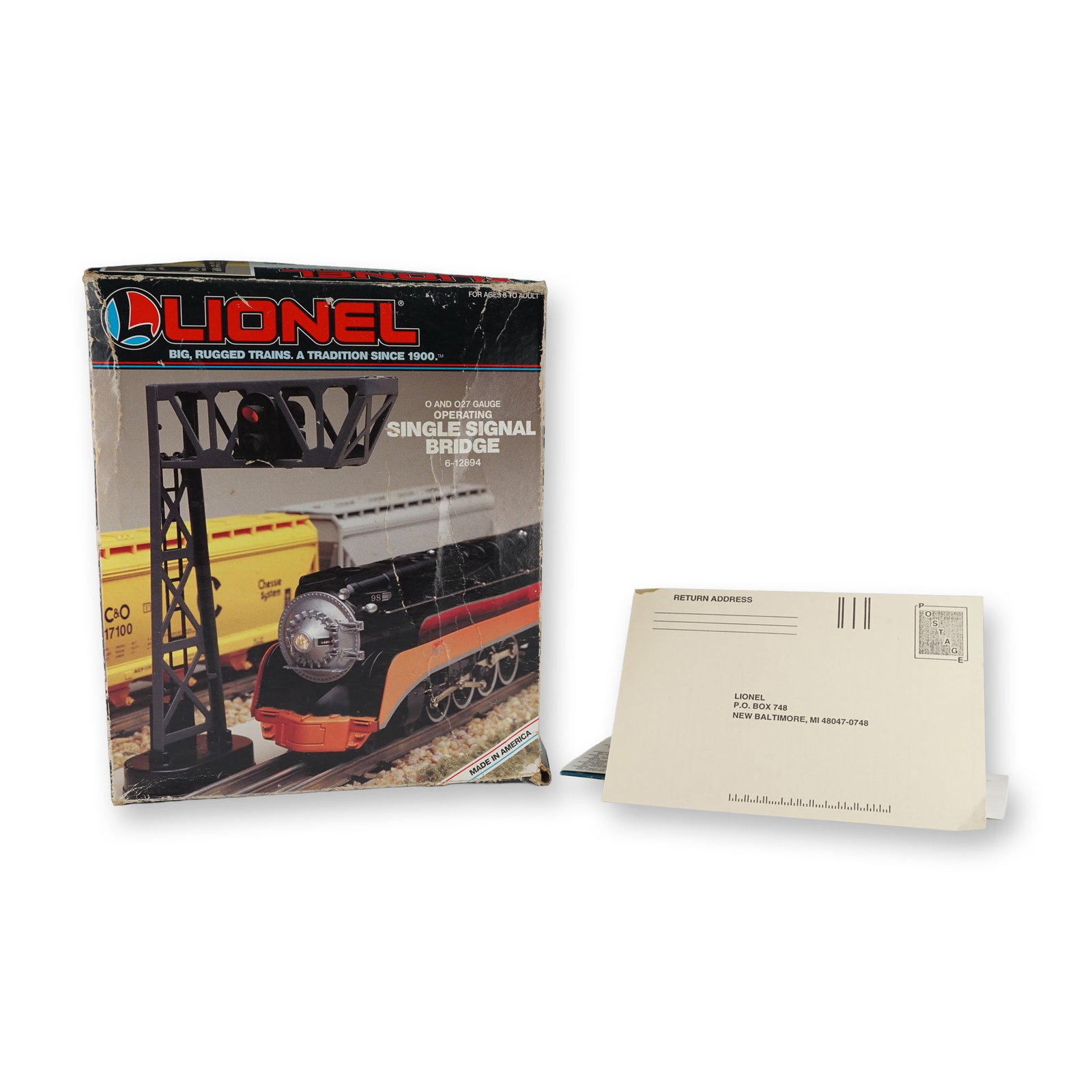 Lionel O/O27 Gauge Operating Single Signal Bridge, 6-12894 (1 of 5)
