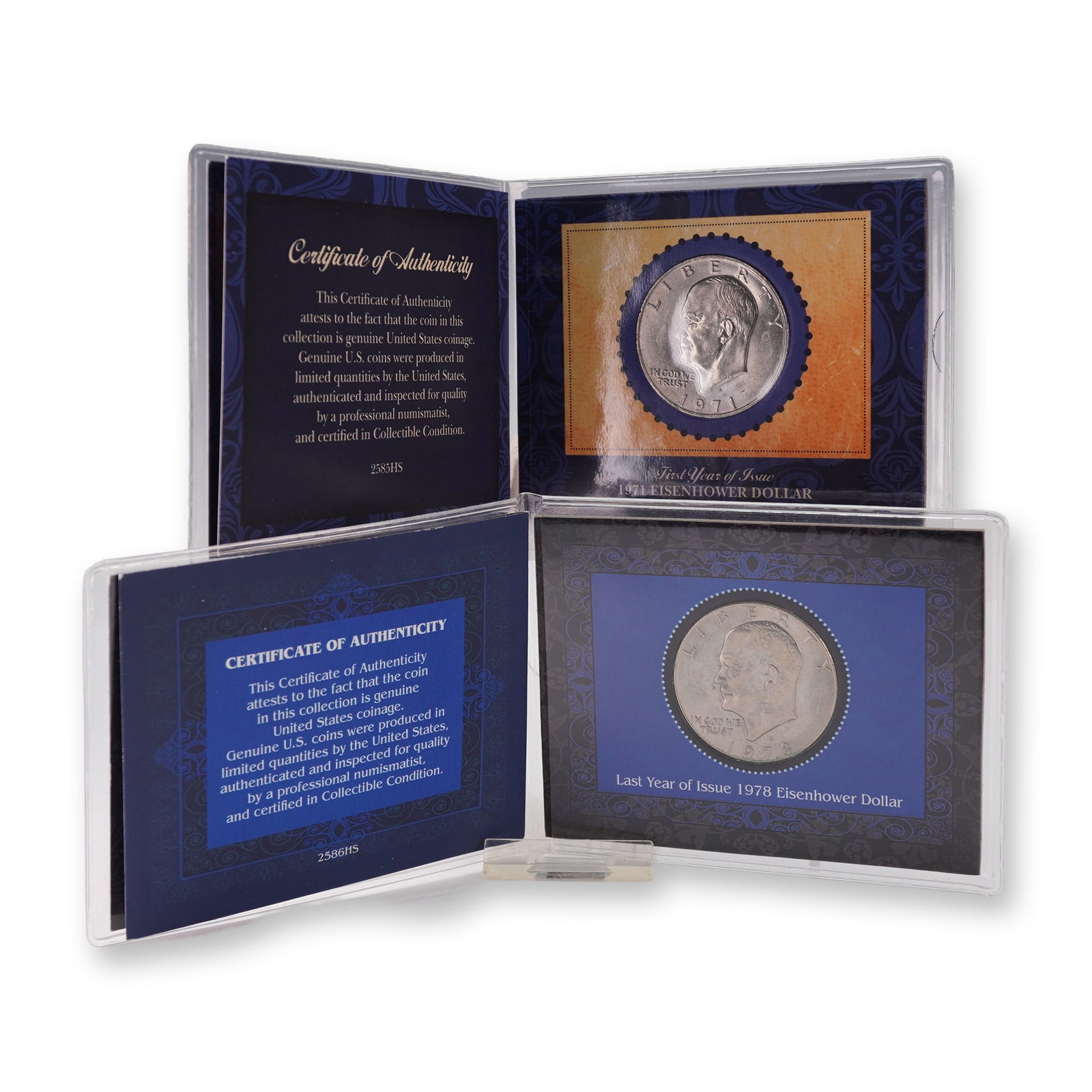 2pc 1971-D and 1978-D Eisenhower Dollar Coins (1 of 5)