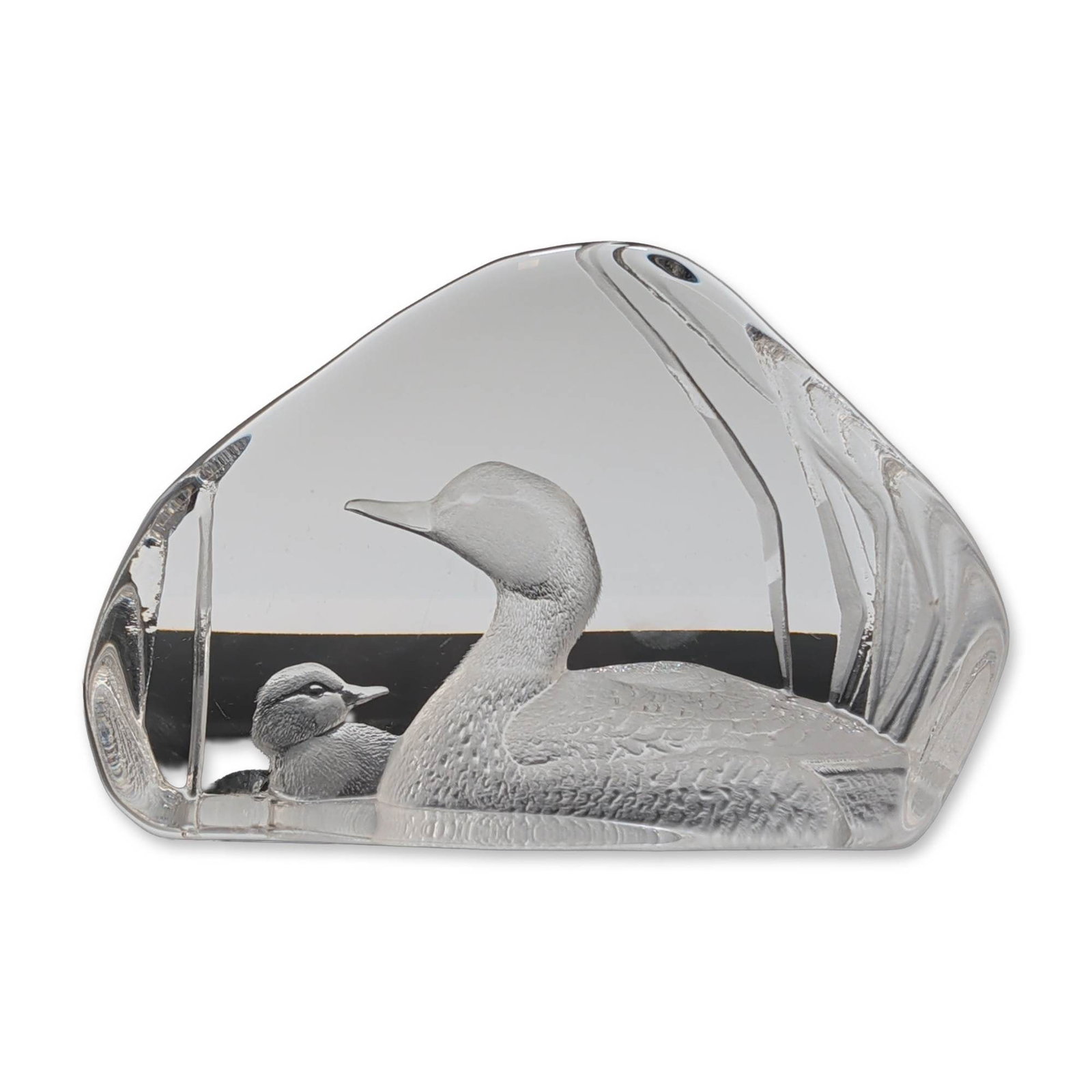 Mats Jonasson Swedish Crystal Ducks Sculpture (1 of 4)