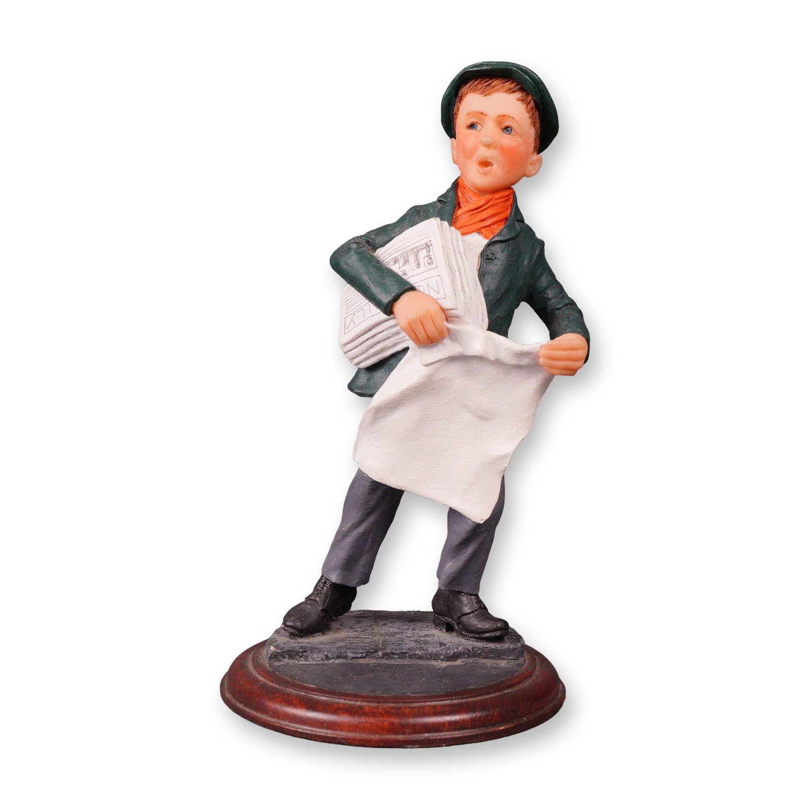 Lemax Resin Figurine, Merry Newsboy (1 of 4)