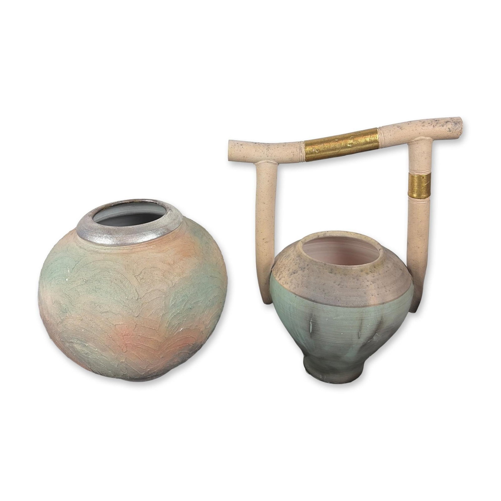 2pc Hand-Thrown Studio Art Pottery Vessels (1 of 5)