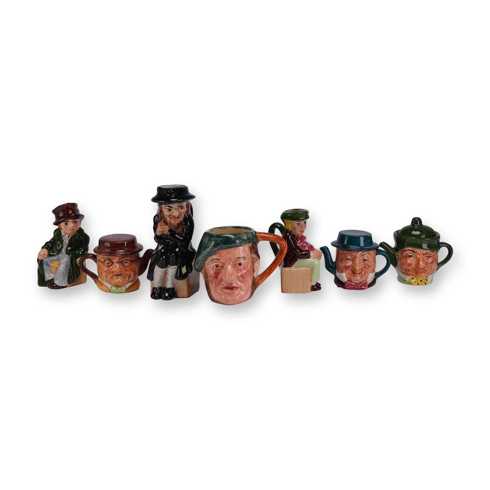 7pc Artone and Lancaster Sandland Miniature Character & Toby Jugs and Teapots (1 of 3)